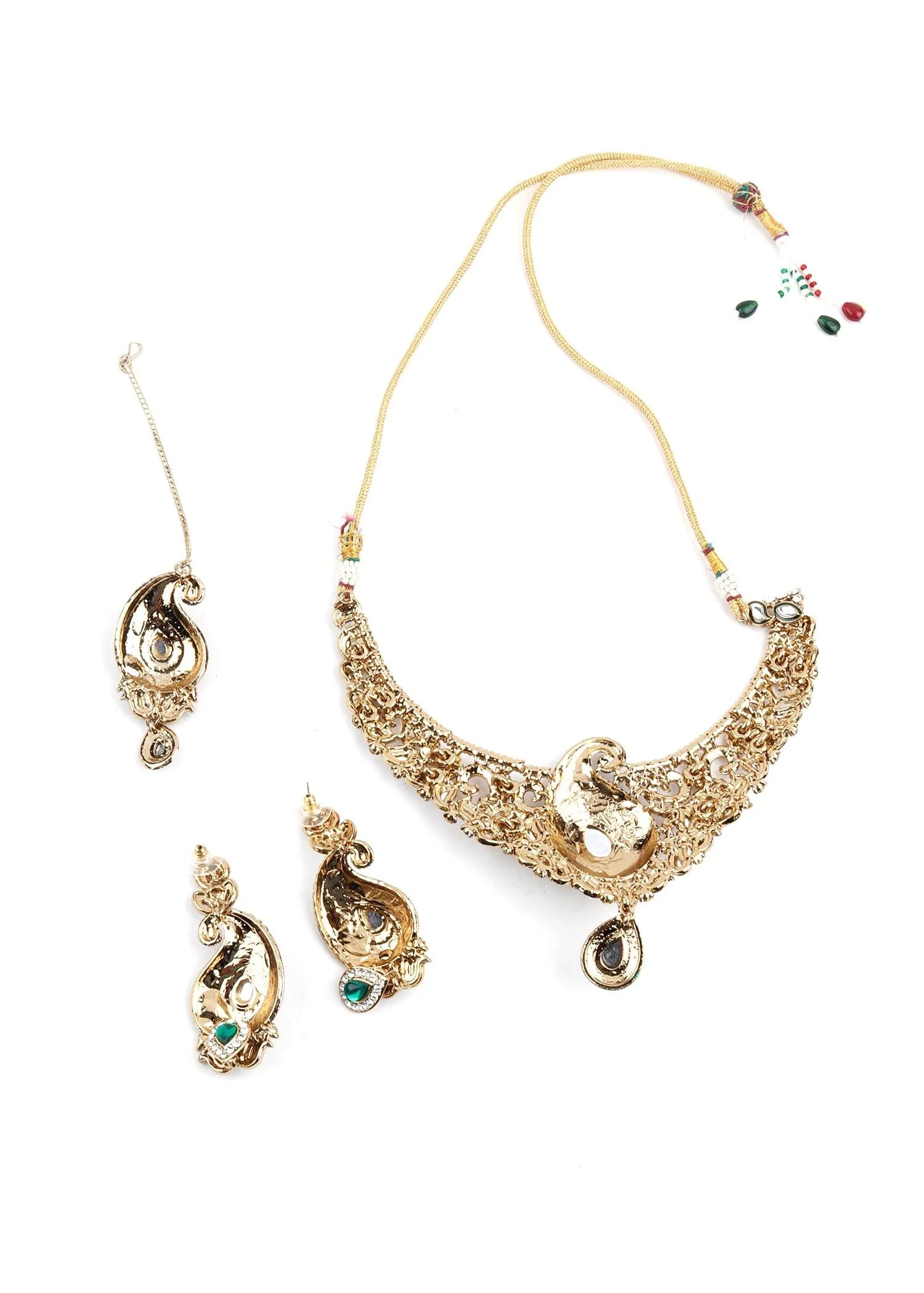 Odette Women Antique Kundan Necklace Set - Image 6