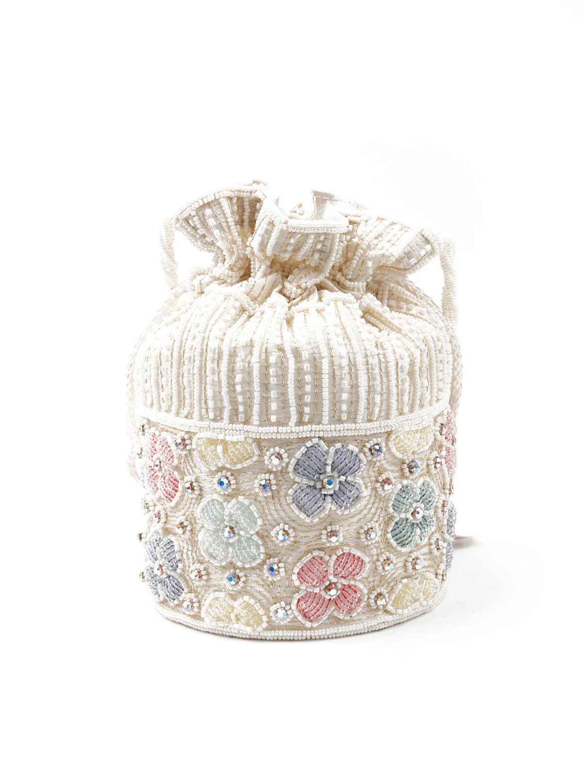 Odette Women Apricot Cutdana Embellished Potli Bag - Image 5