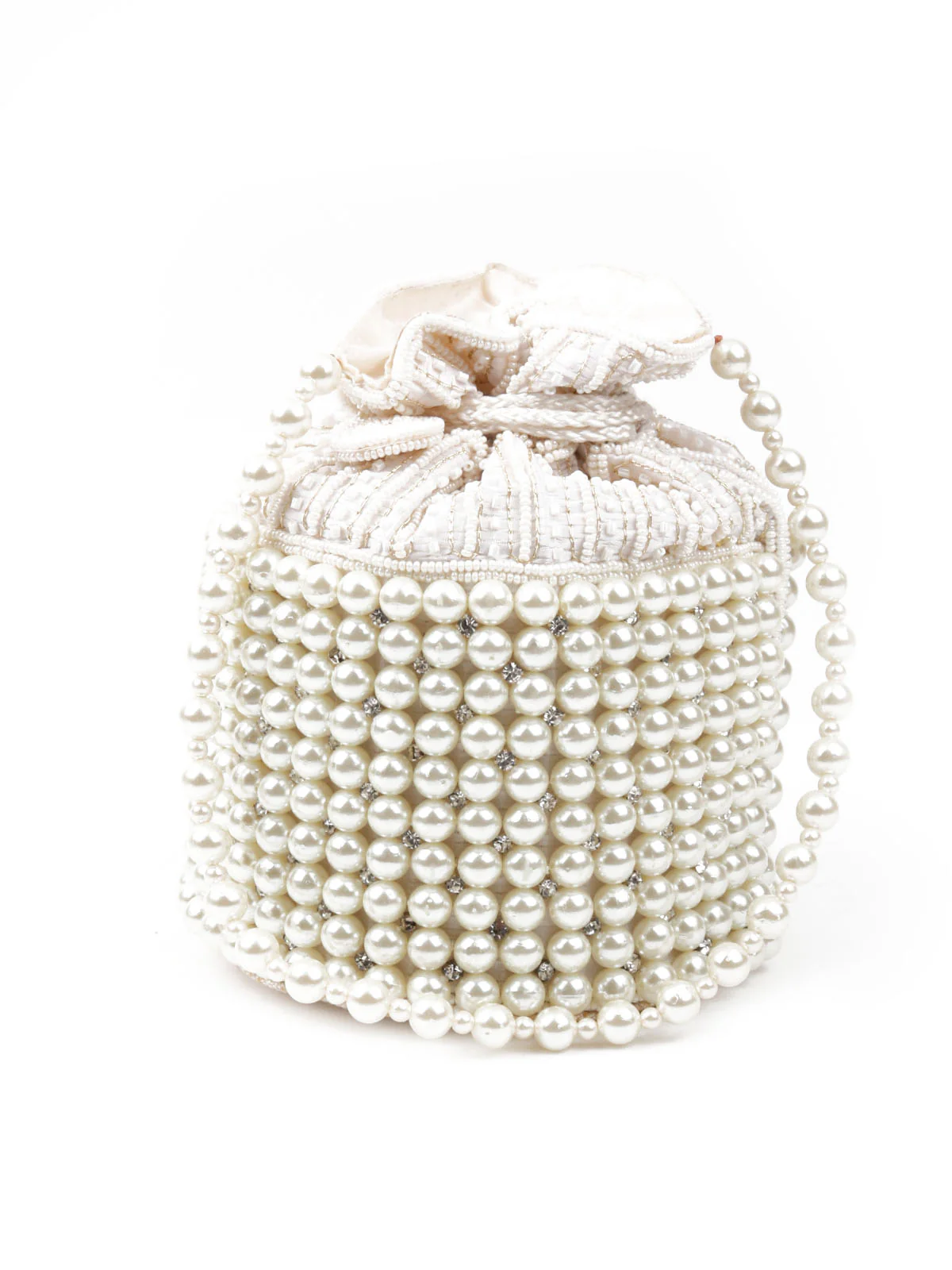 Odette Women Apricot Embellished Potli Bag - Image 3