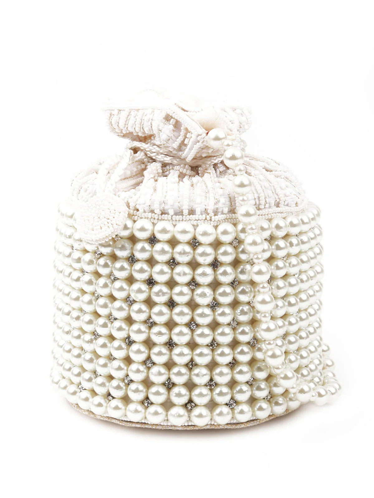 Odette Women Apricot Embellished Potli Bag - Image 4