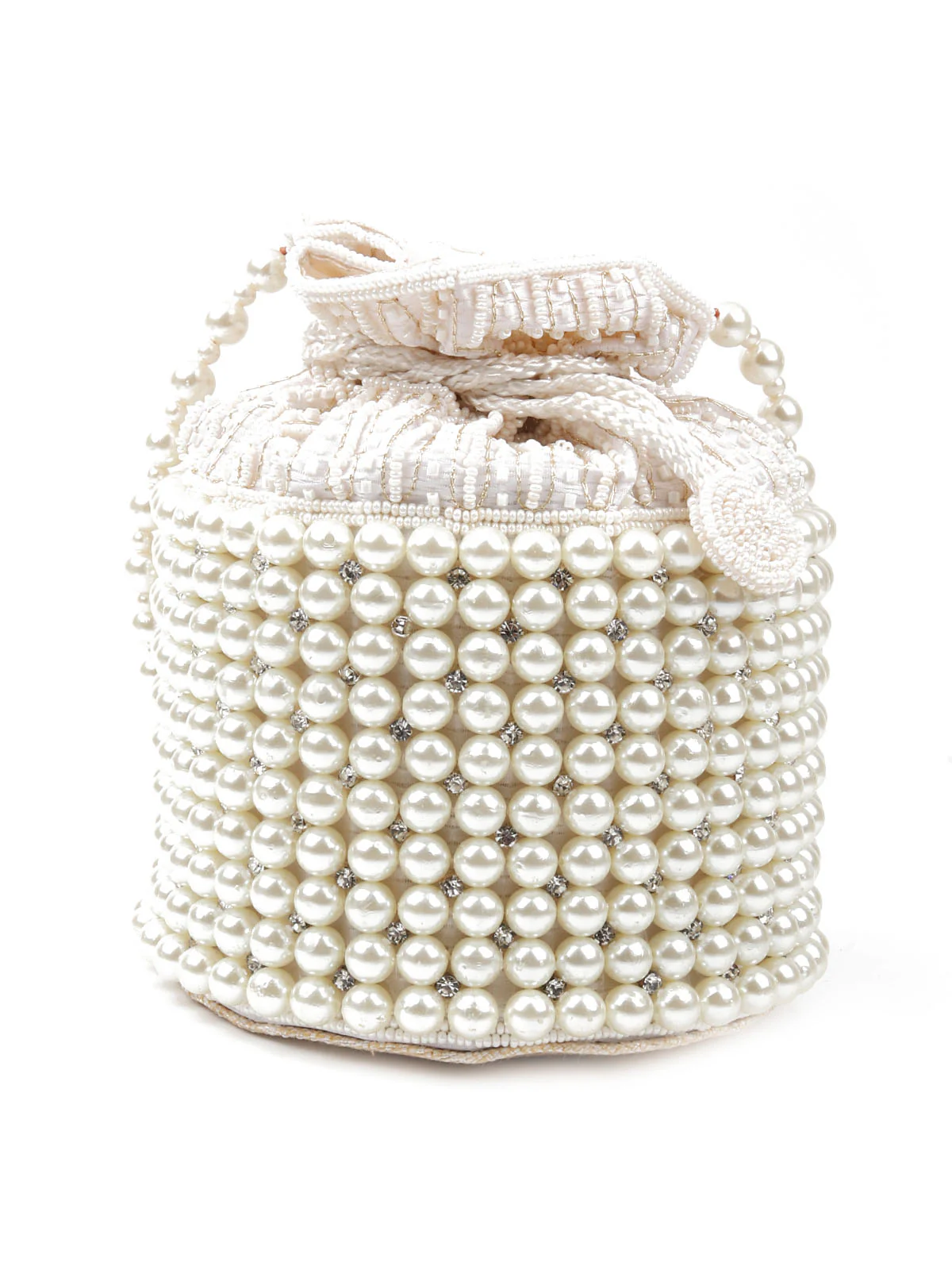 Odette Women Apricot Embellished Potli Bag - Image 5