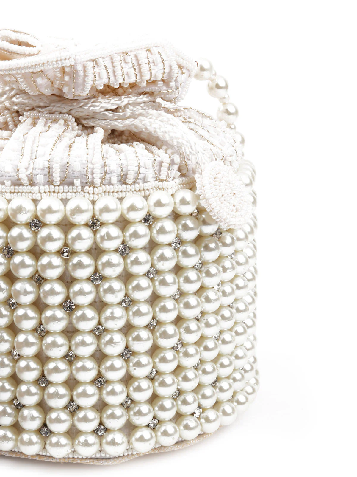 Odette Women Apricot Embellished Potli Bag - Image 6