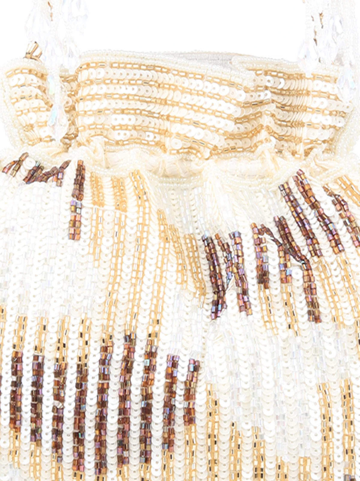Odette Women Apricot Sequins Embellished Potli Bag - Image 6