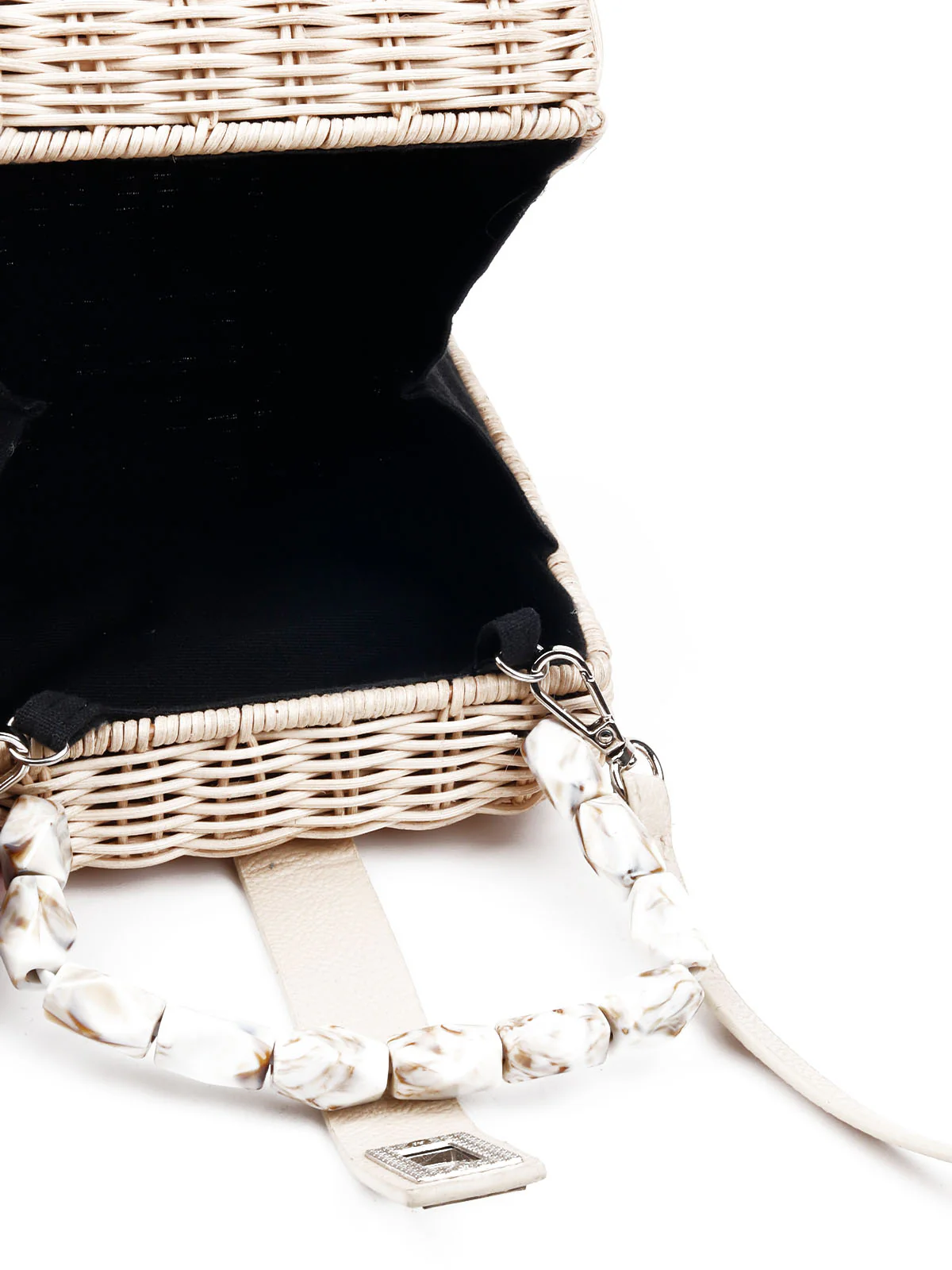Odette Women Apricot Straw Clutch Bag - Image 7