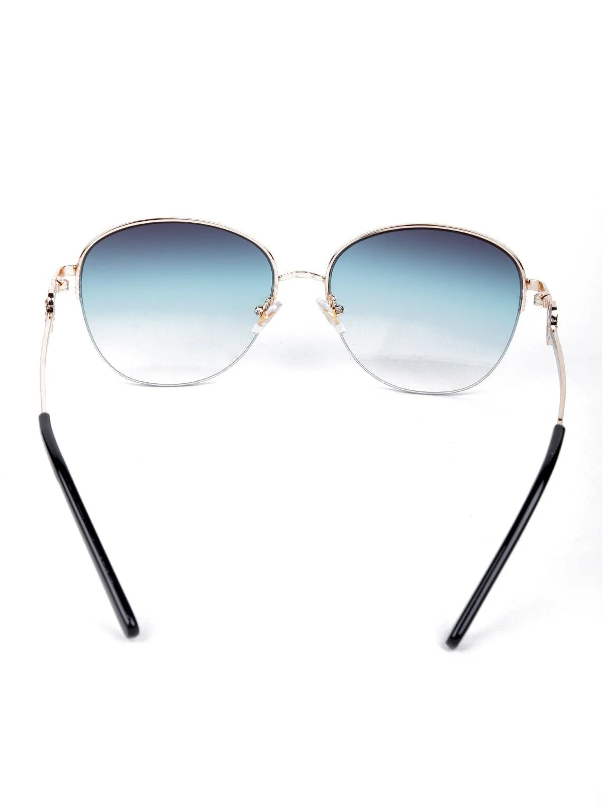 Odette Women Blue Metal Sunglasses - Image 4