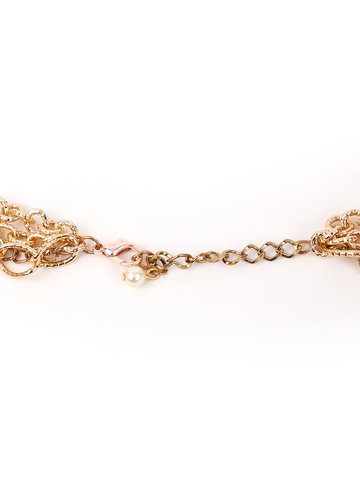 Odette Women Artificial Gold Long Necklace Set - Image 5