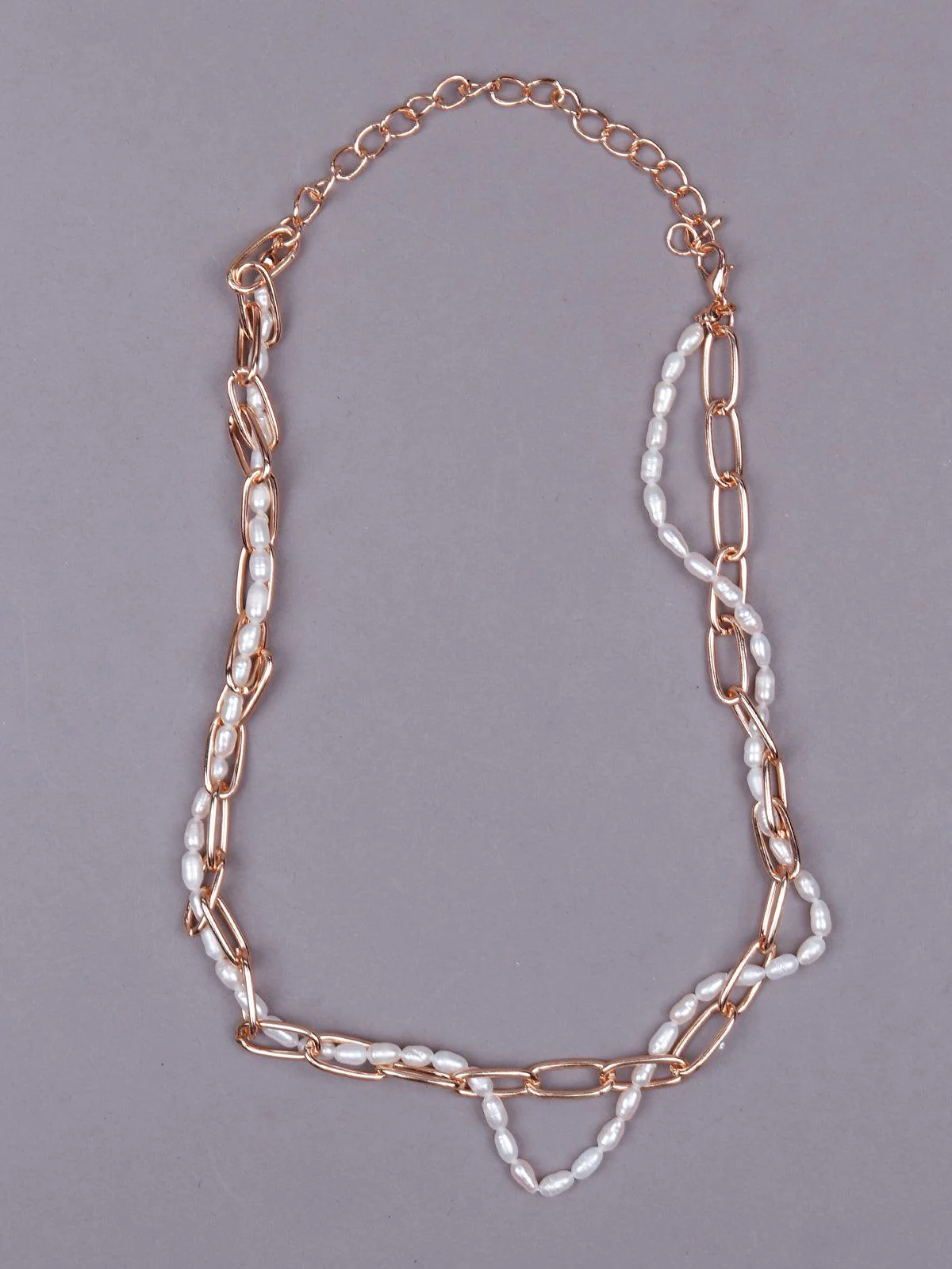 Odette Women Pearl And Gold Metal Stunning Necklace - Image 3