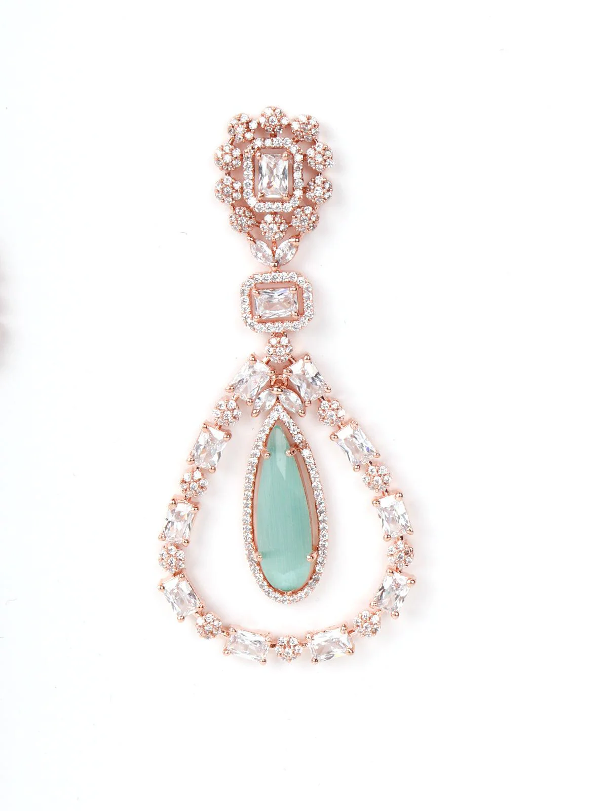Odette Women Authentic Danglers With Emerald Stone Earring - Image 6