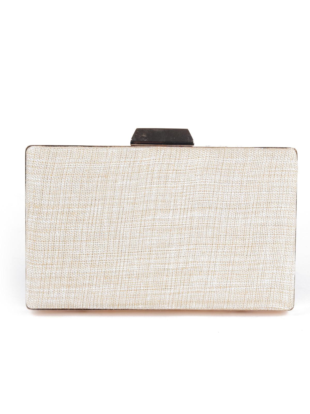 Odette Women Awe-Inspiring Cream Clutch Bag - Image 5