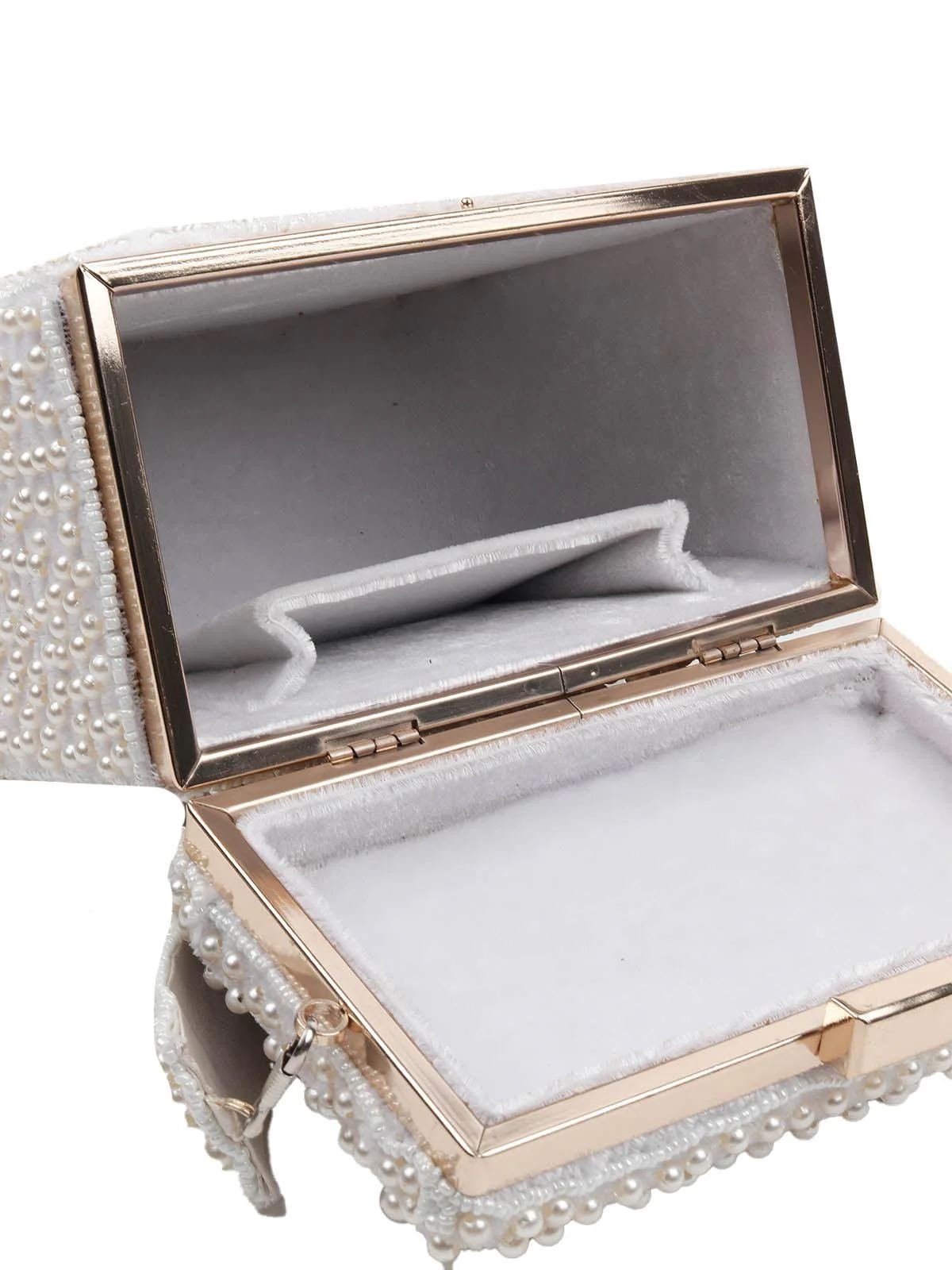 Odette Women Awe-Inspiring White Clutch Box Bag - Image 6