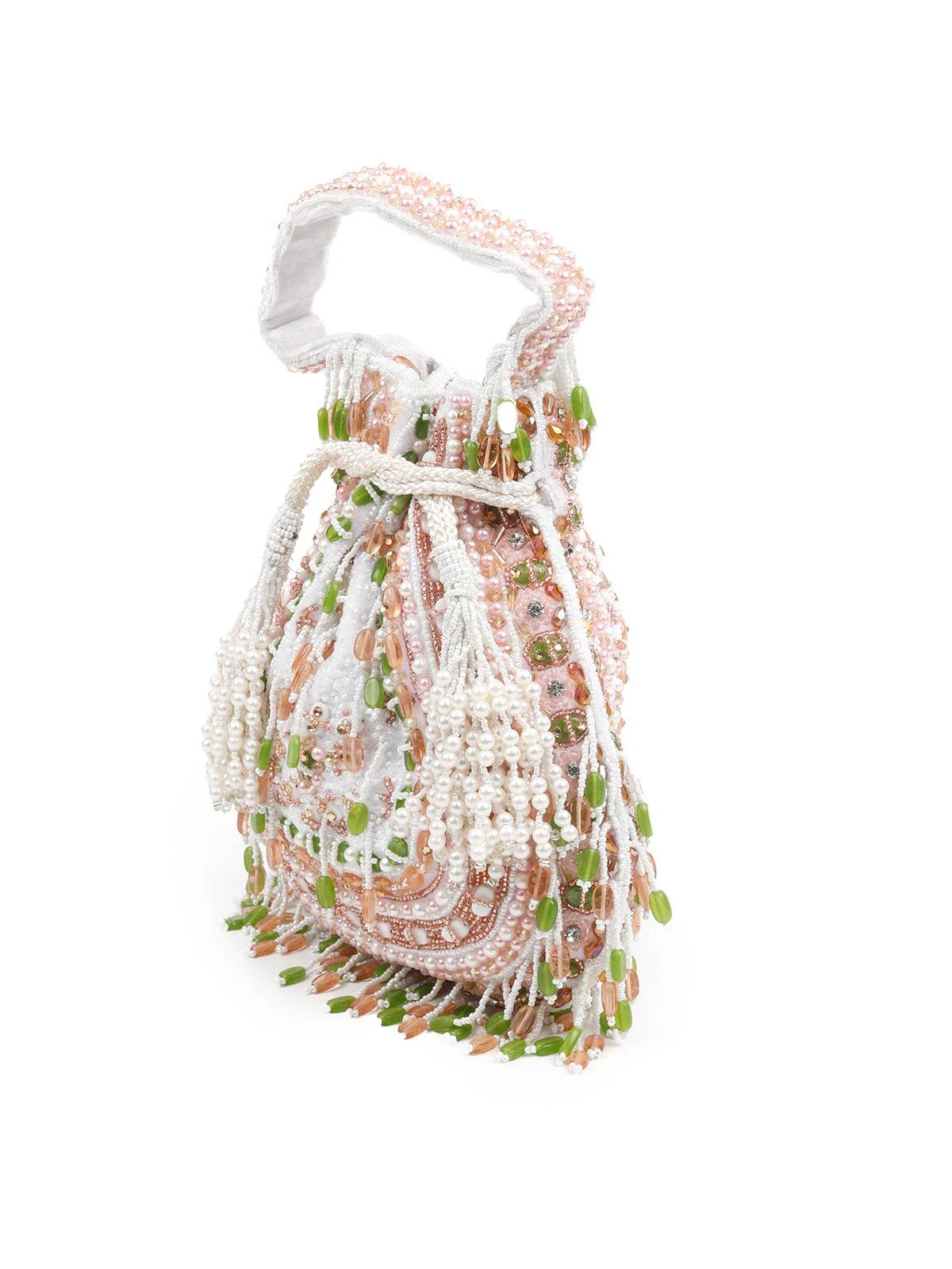 Odette Women Awe-Worthy Heavily Embellished Potli Bag - Image 5