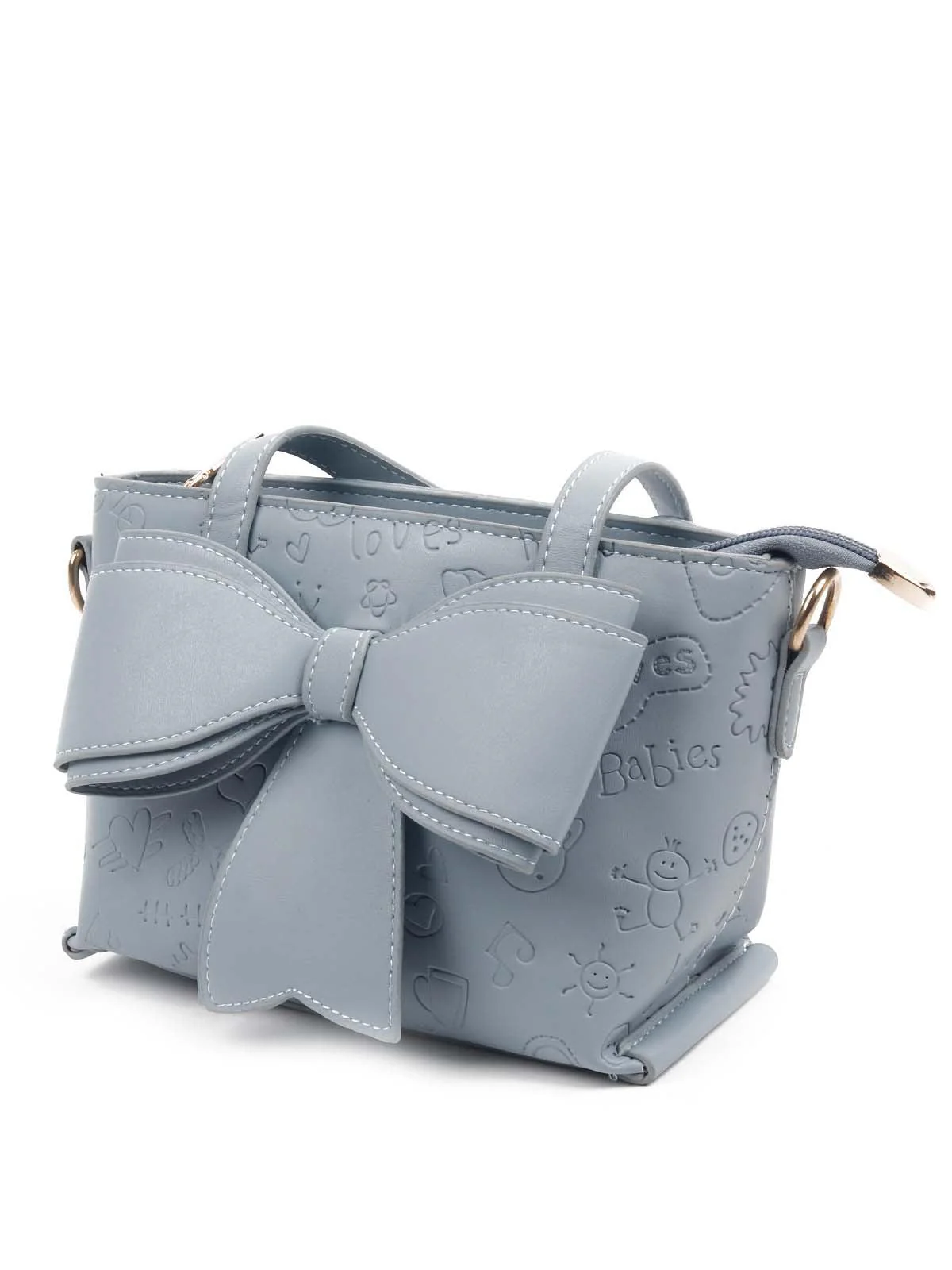 Odette Women Awe-Worthy Sky Blue Hand Bag - Image 4