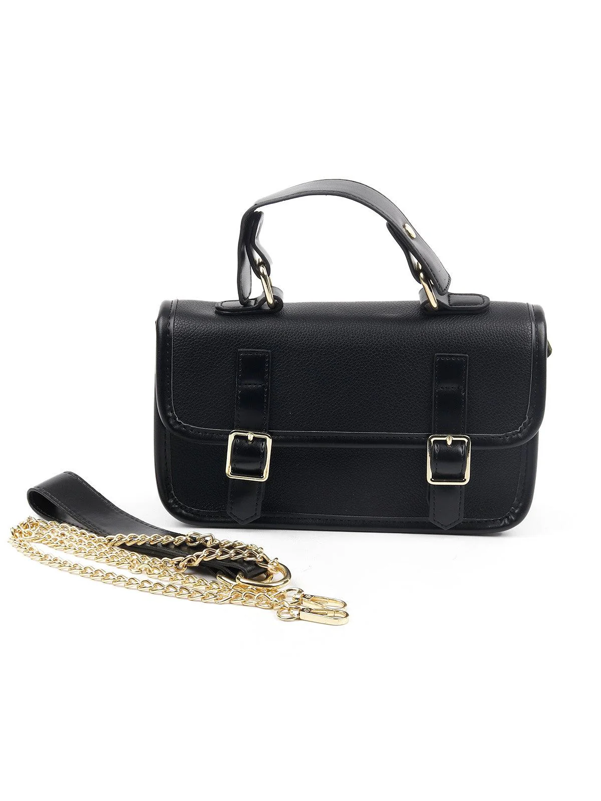 Odette Women Awe-Worthy Smart Black Clutch Bag - Image 4