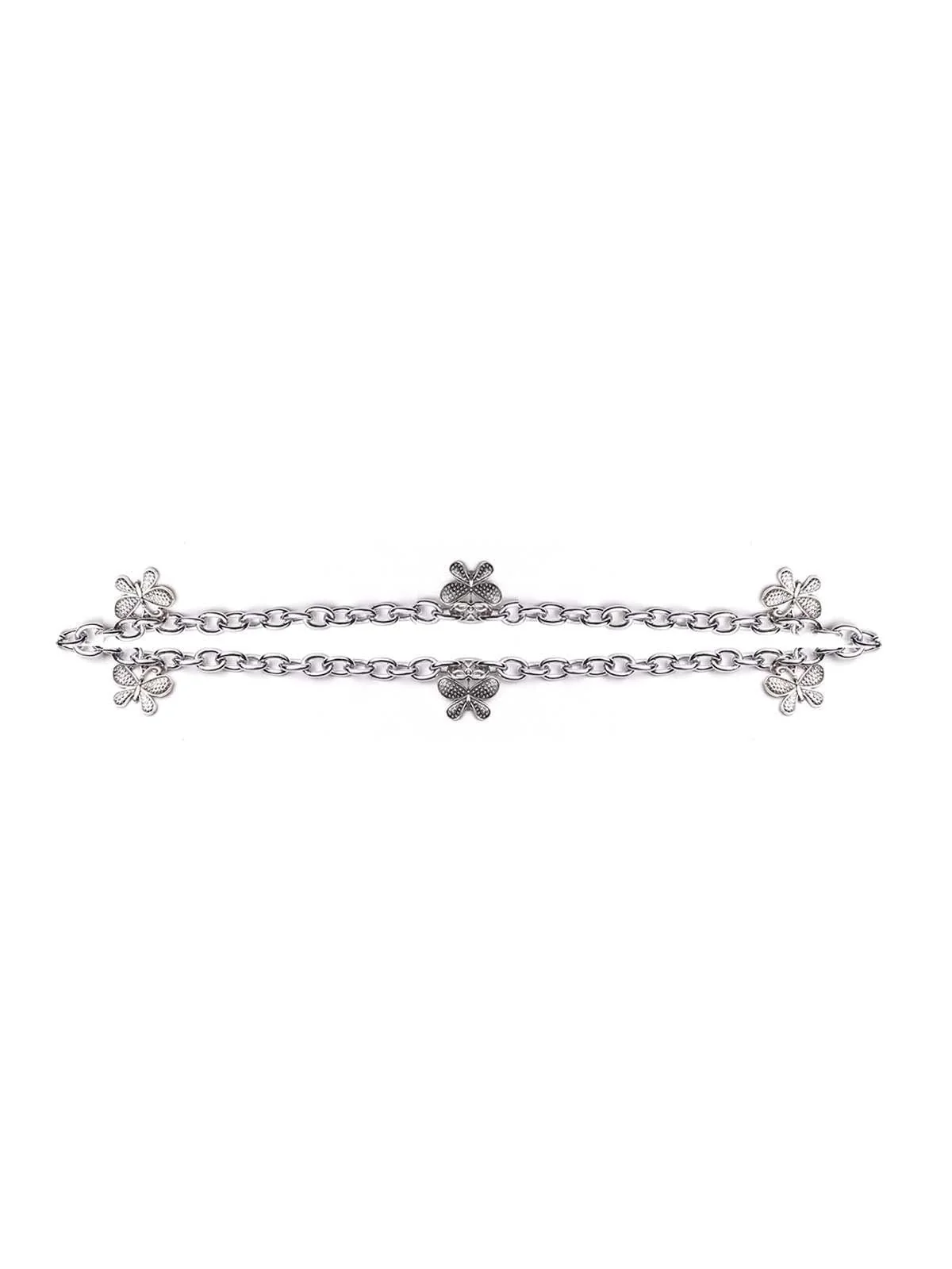 Odette Women Awesome Silver Adjustable Belt - Image 3