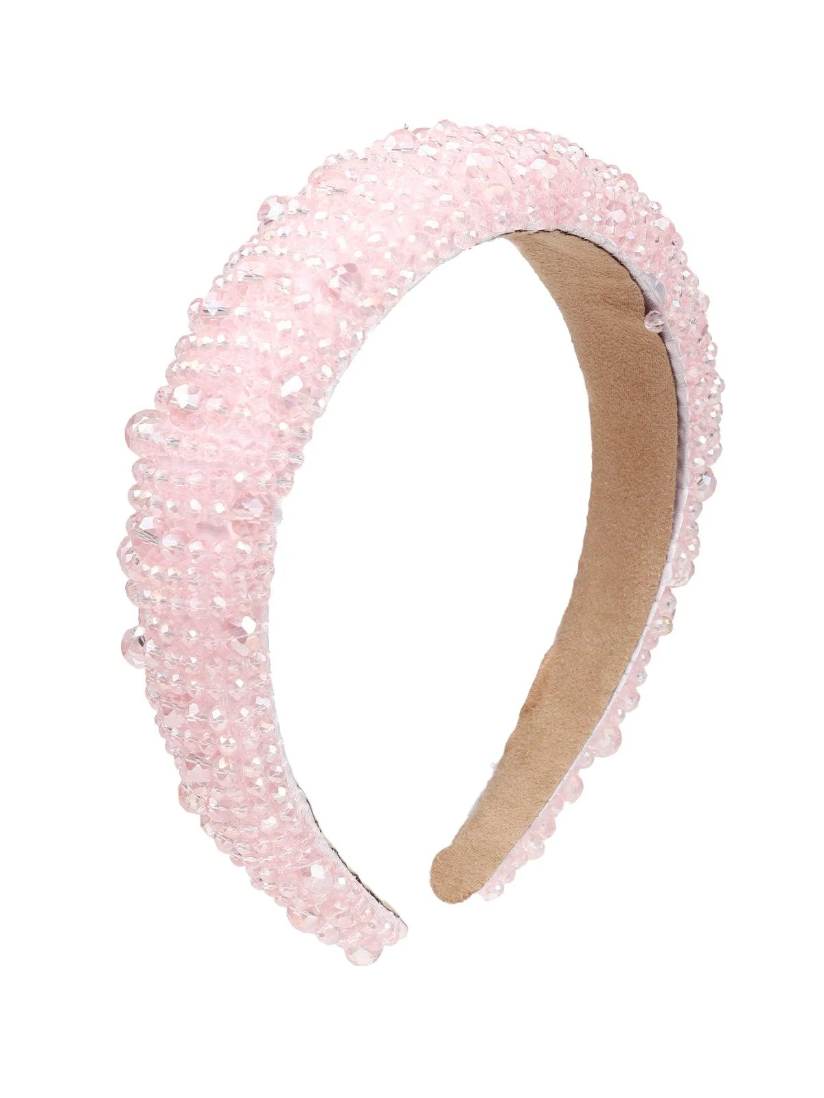 Odette Women Babypink Rhinestones Hairband - Image 4