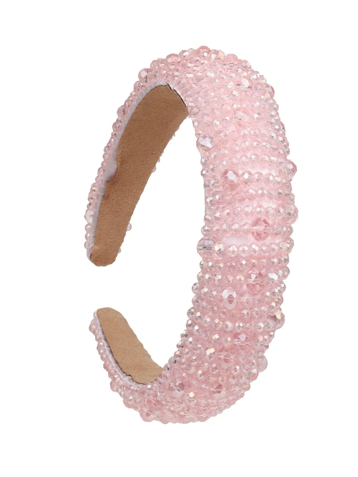 Odette Women Babypink Rhinestones Hairband - Image 5