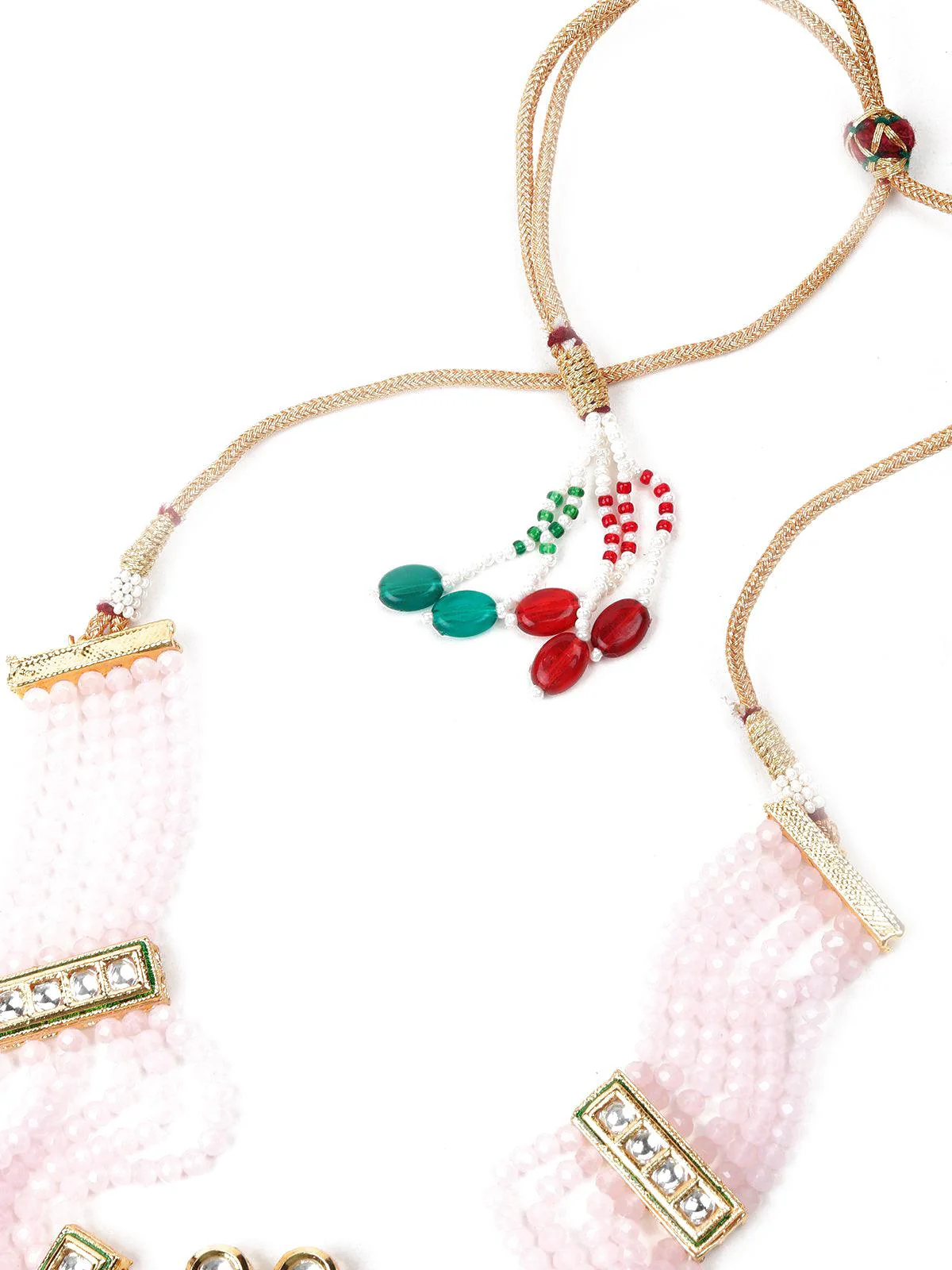 Odette Women Pink Metal Necklace Set - Image 6