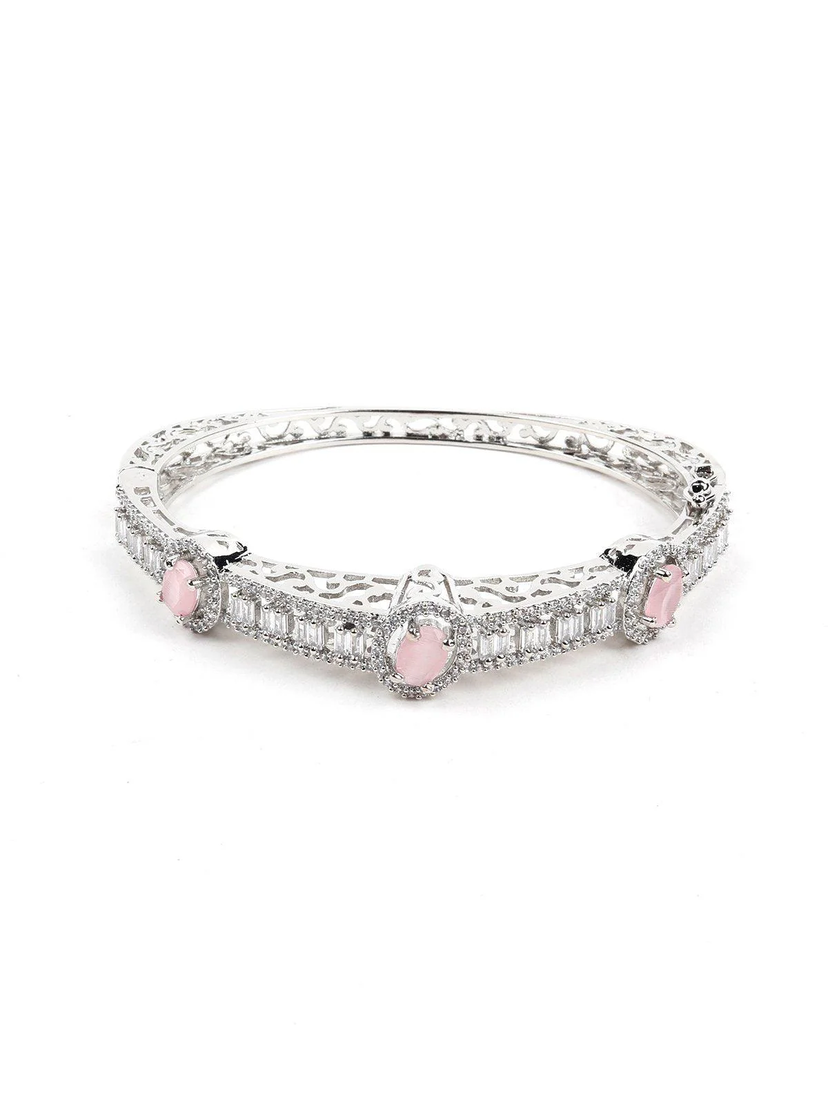 Odette Women Pink Metal Bracelet - Image 3