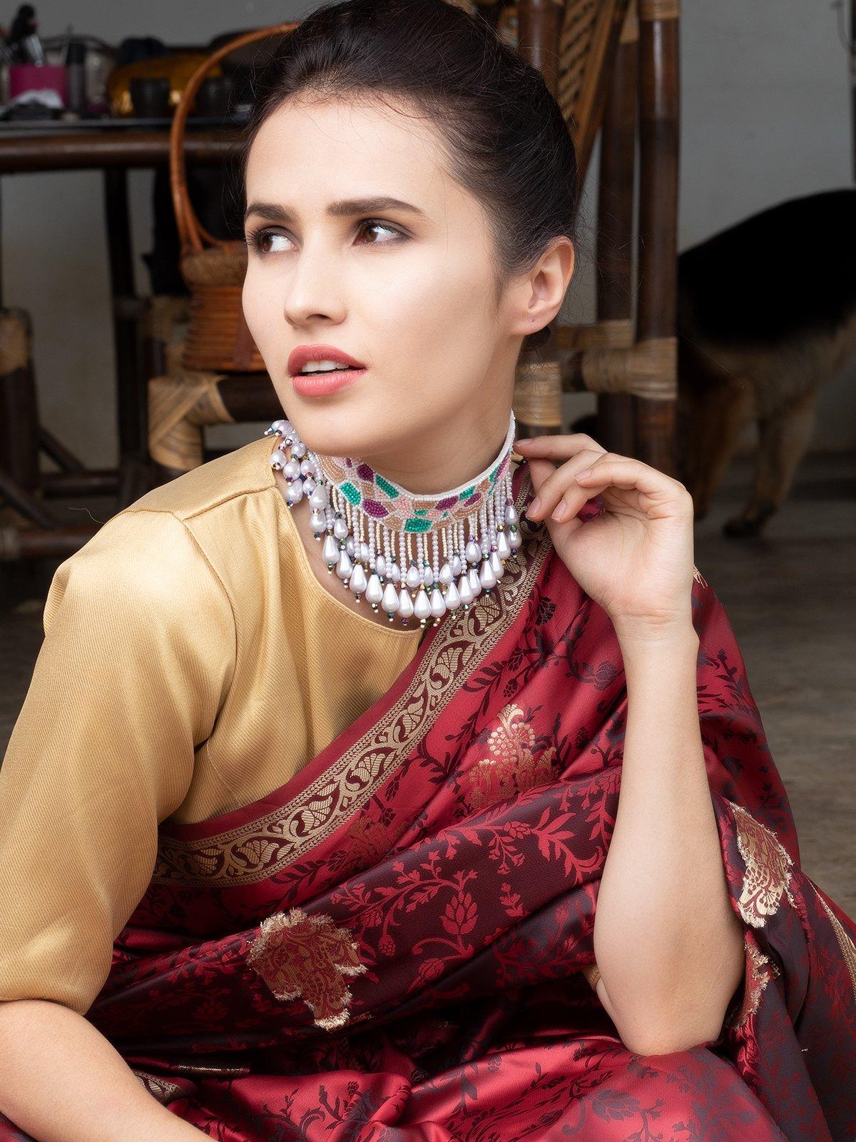 Odette Women Multicolour Pearl Necklace - Image 2