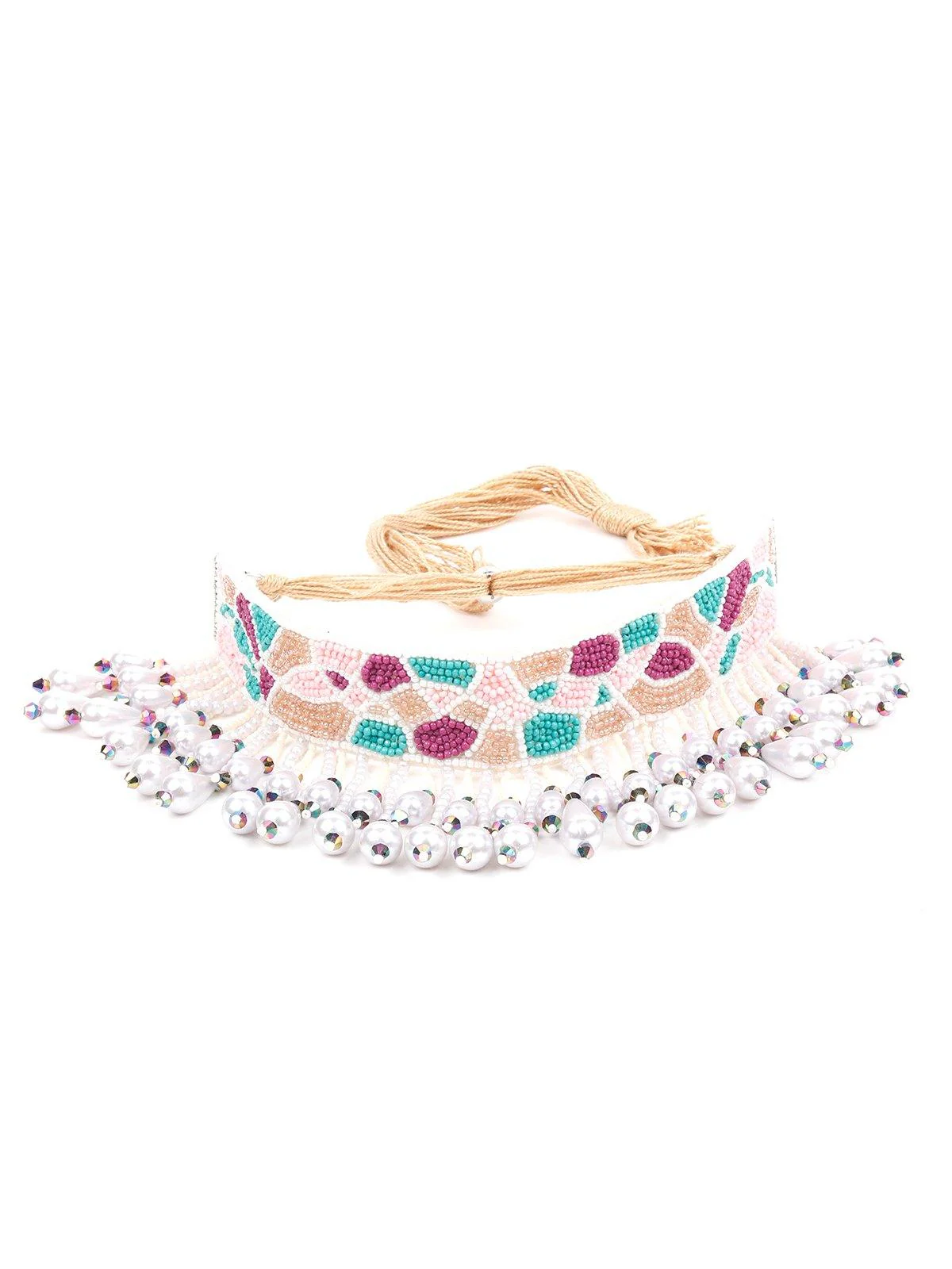 Odette Women Multicolour Pearl Necklace - Image 3