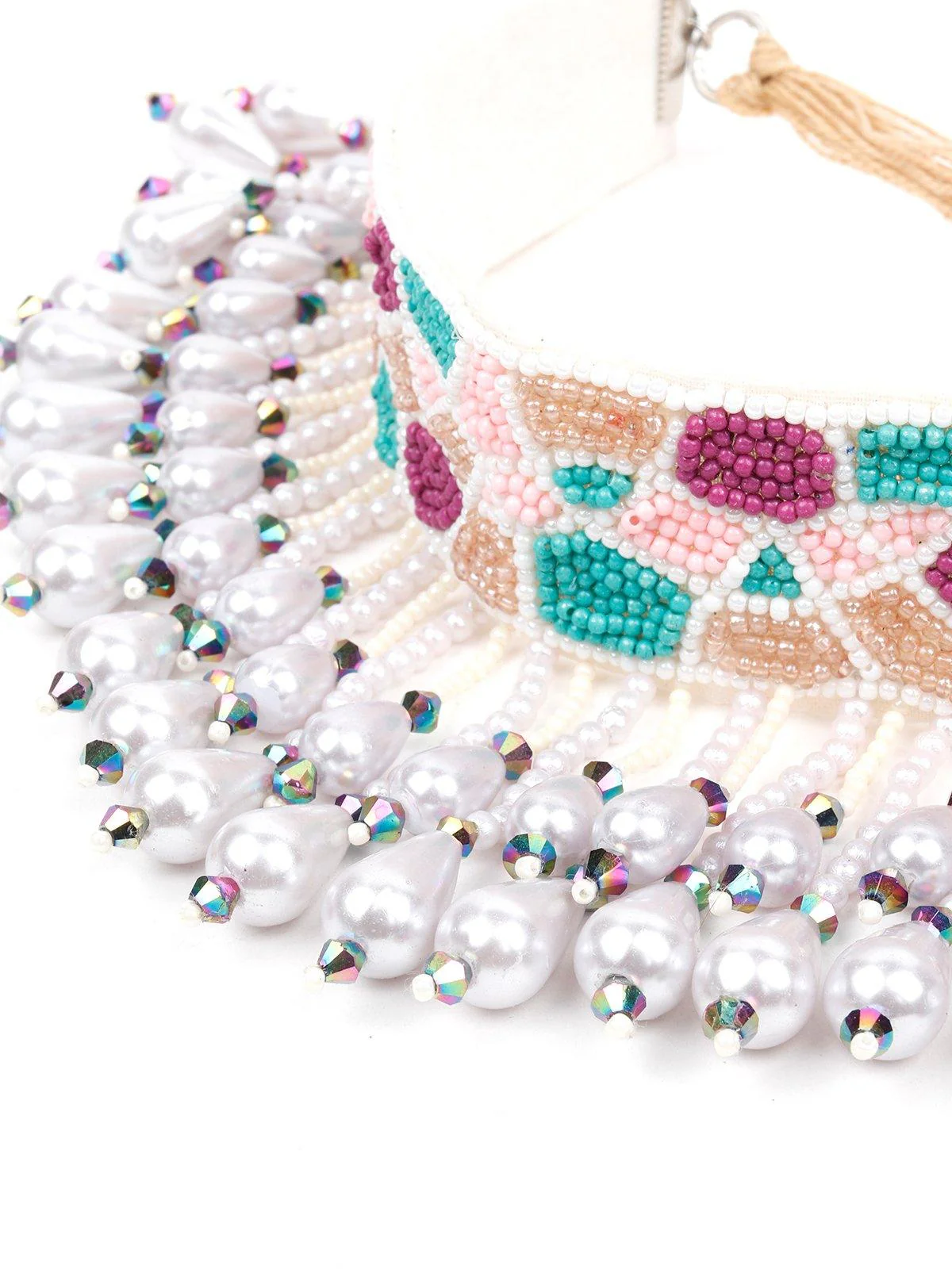 Odette Women Multicolour Pearl Necklace - Image 5
