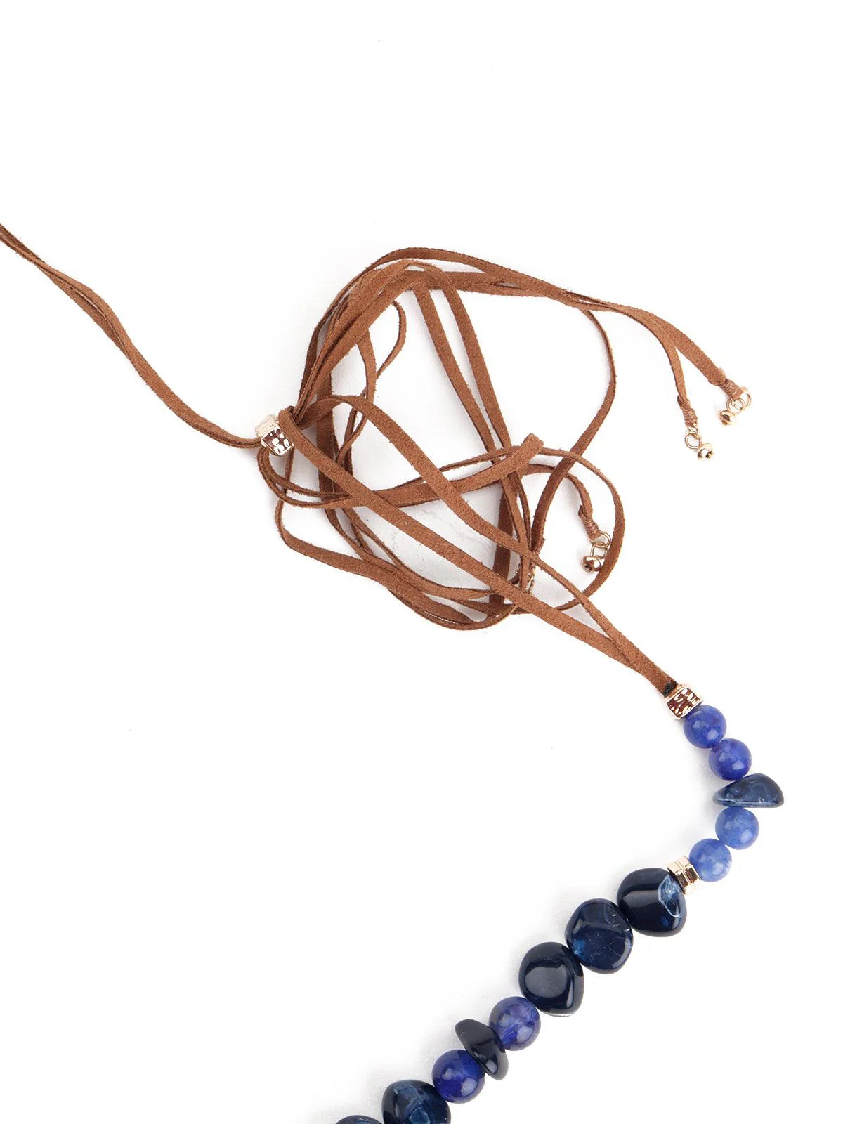 Odette Women Beaded Navy Blue Necklace - Image 5