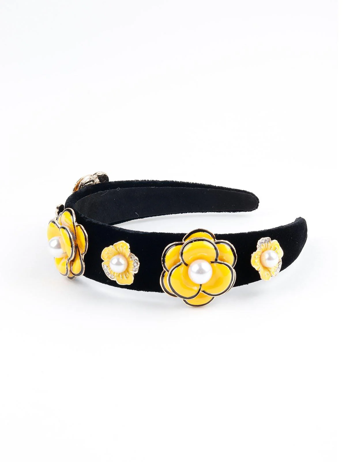 Odette Women Yellow Polyester Band - Image 4