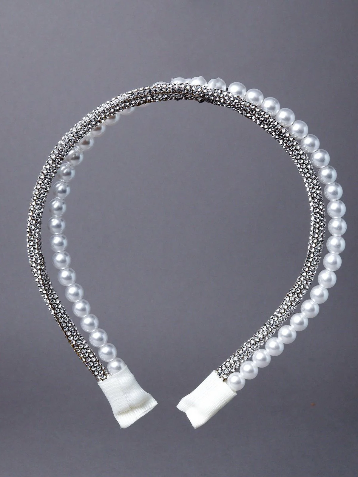 Odette Women White Rhinestones Hairband - Image 3