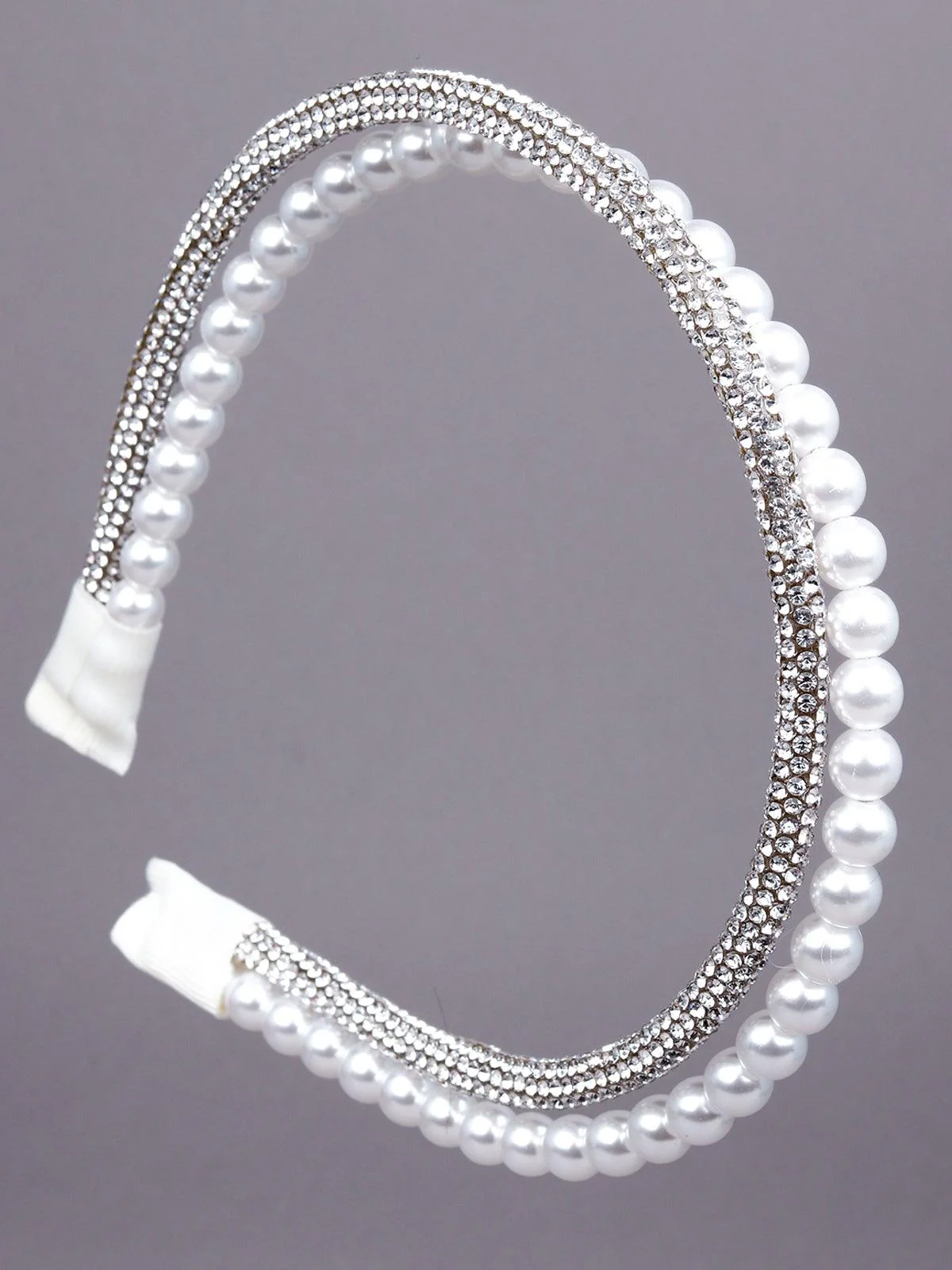 Odette Women White Rhinestones Hairband - Image 5