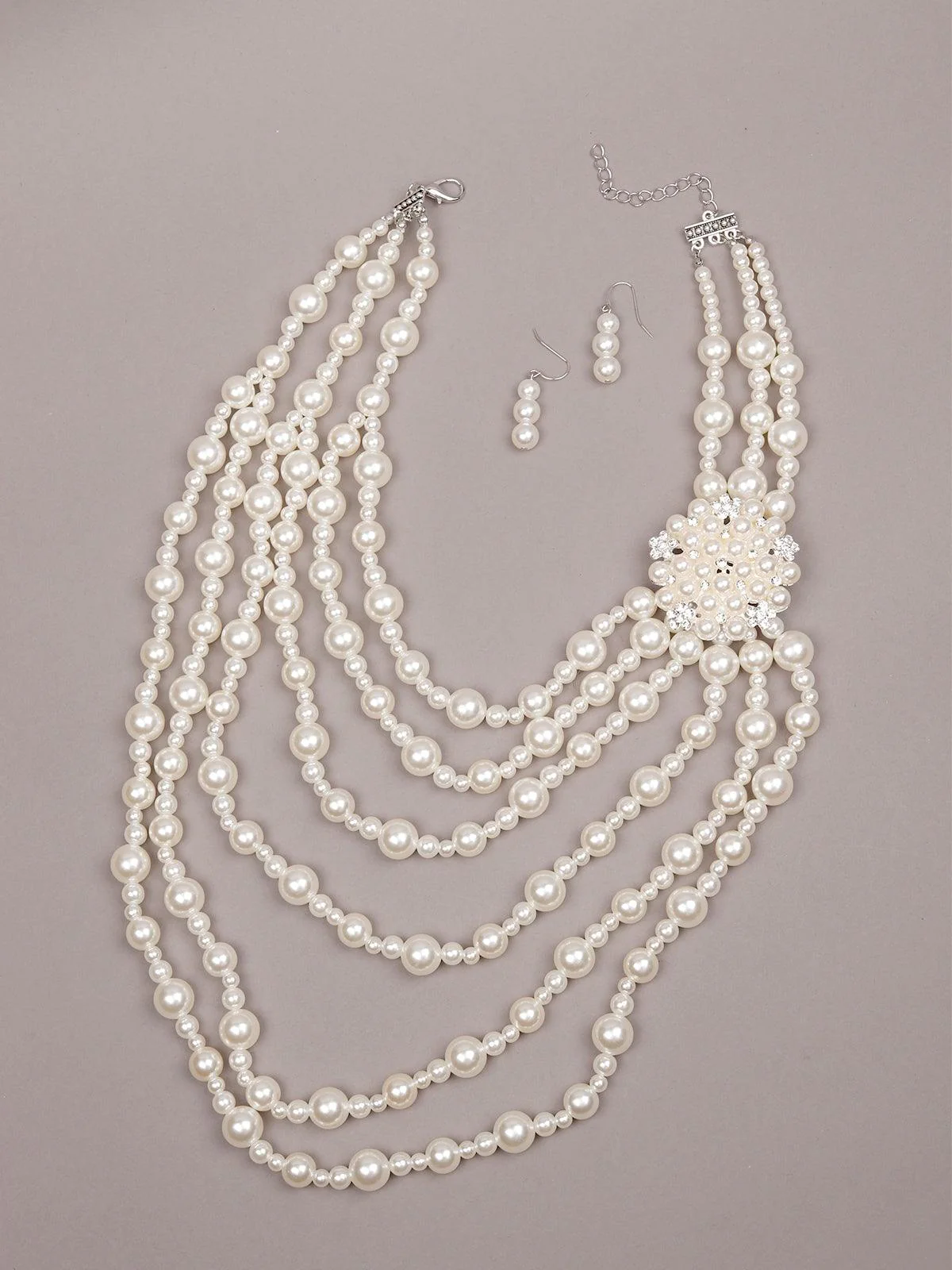 Odette Women White Metal Necklace - Image 3