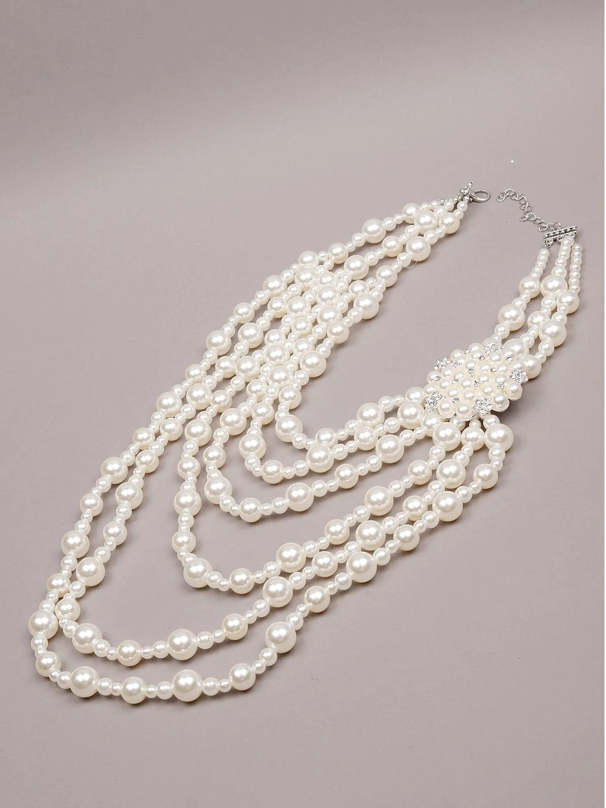 Odette Women White Metal Necklace - Image 5