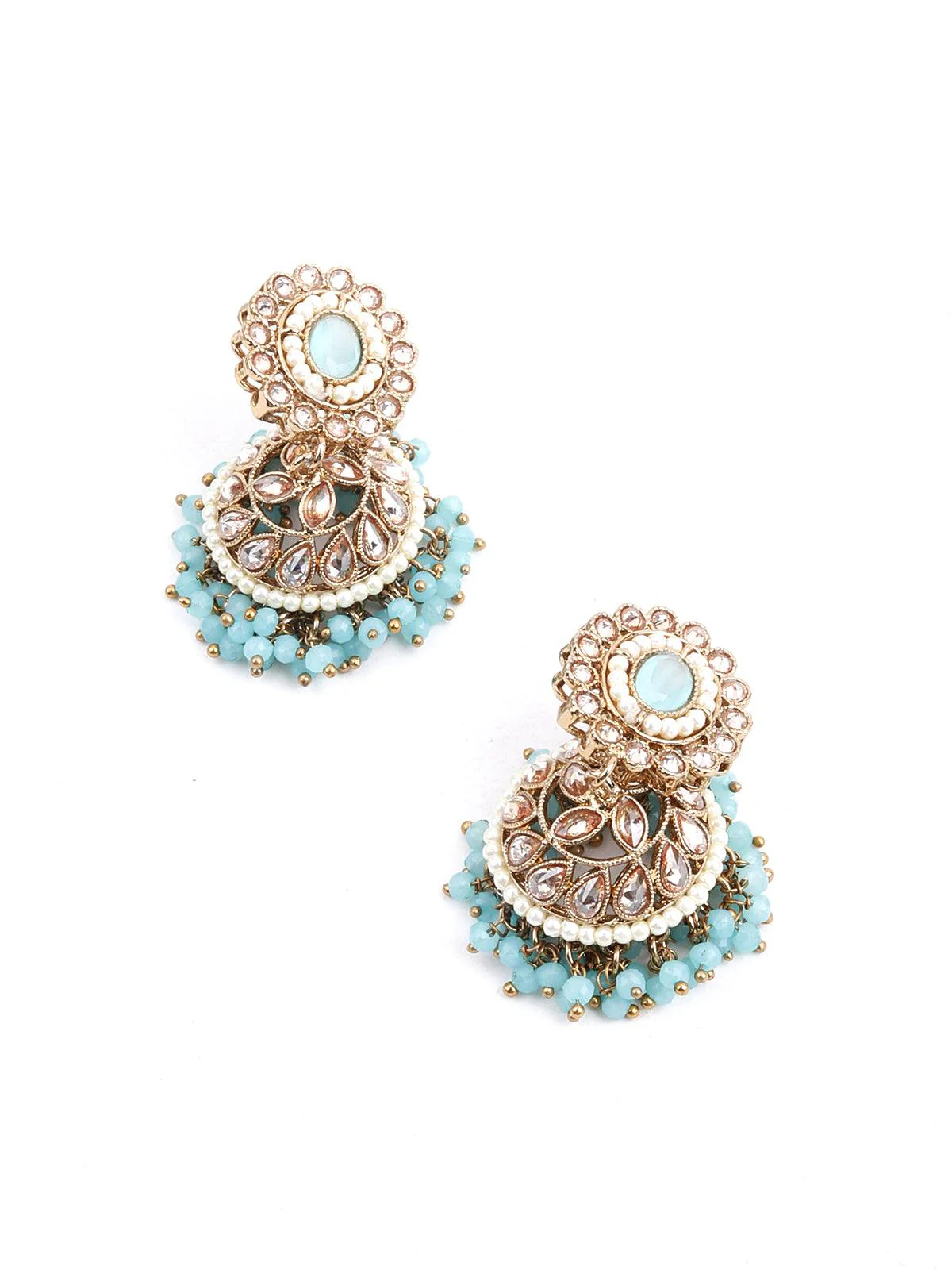 Odette Women Gold And Blue Metal Necklace - Image 4