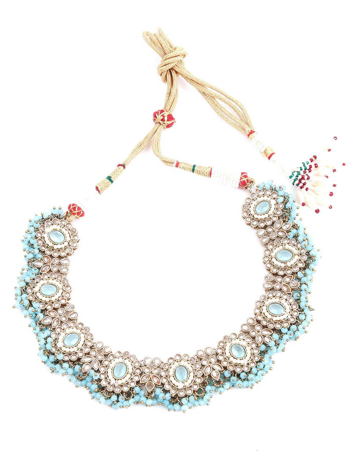 Odette Women Gold And Blue Metal Necklace - Image 7