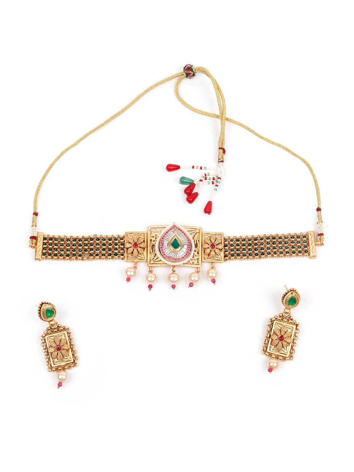 Odette Beautiful Gold Choker Set For Women - Image 3