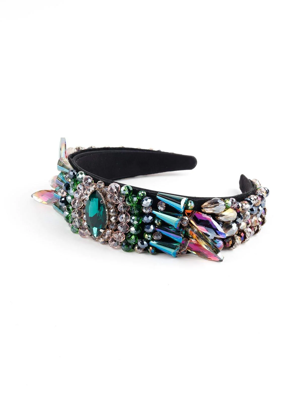 Odette Women Green Metal Hairband - Image 4