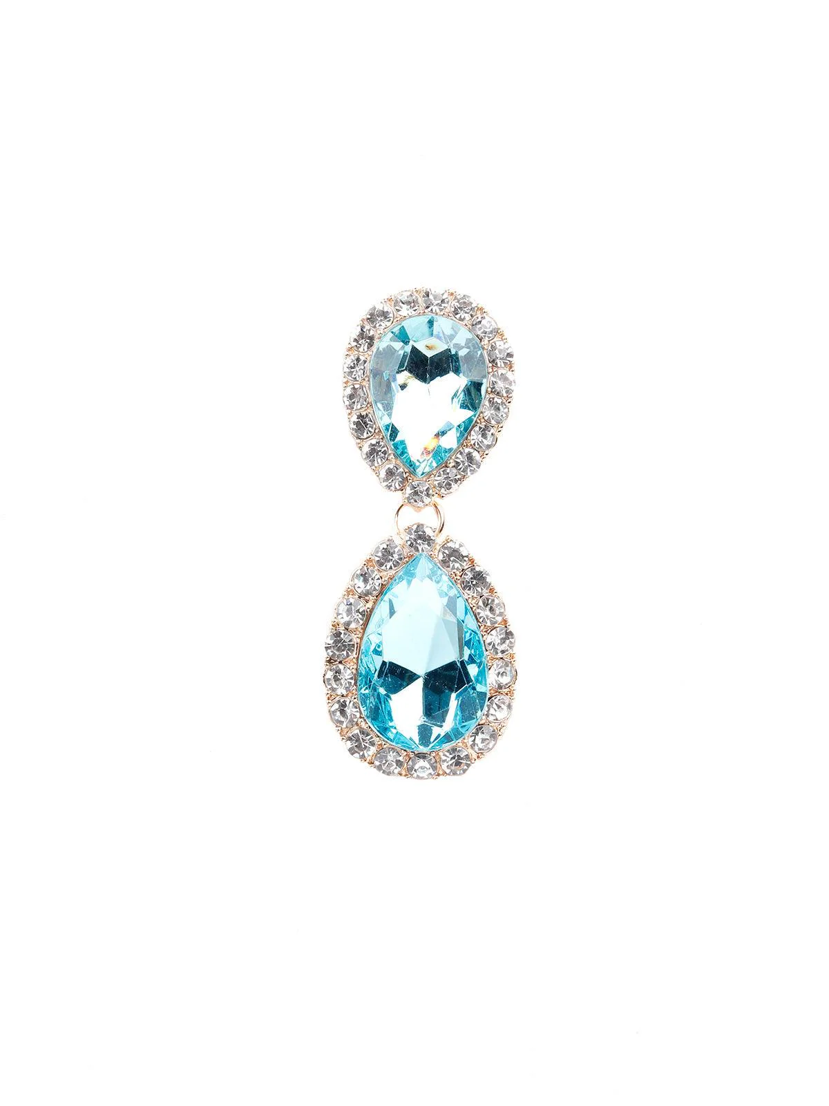 Odette Women Beautiful Sky Blue Statement Drop Earrings - Image 4