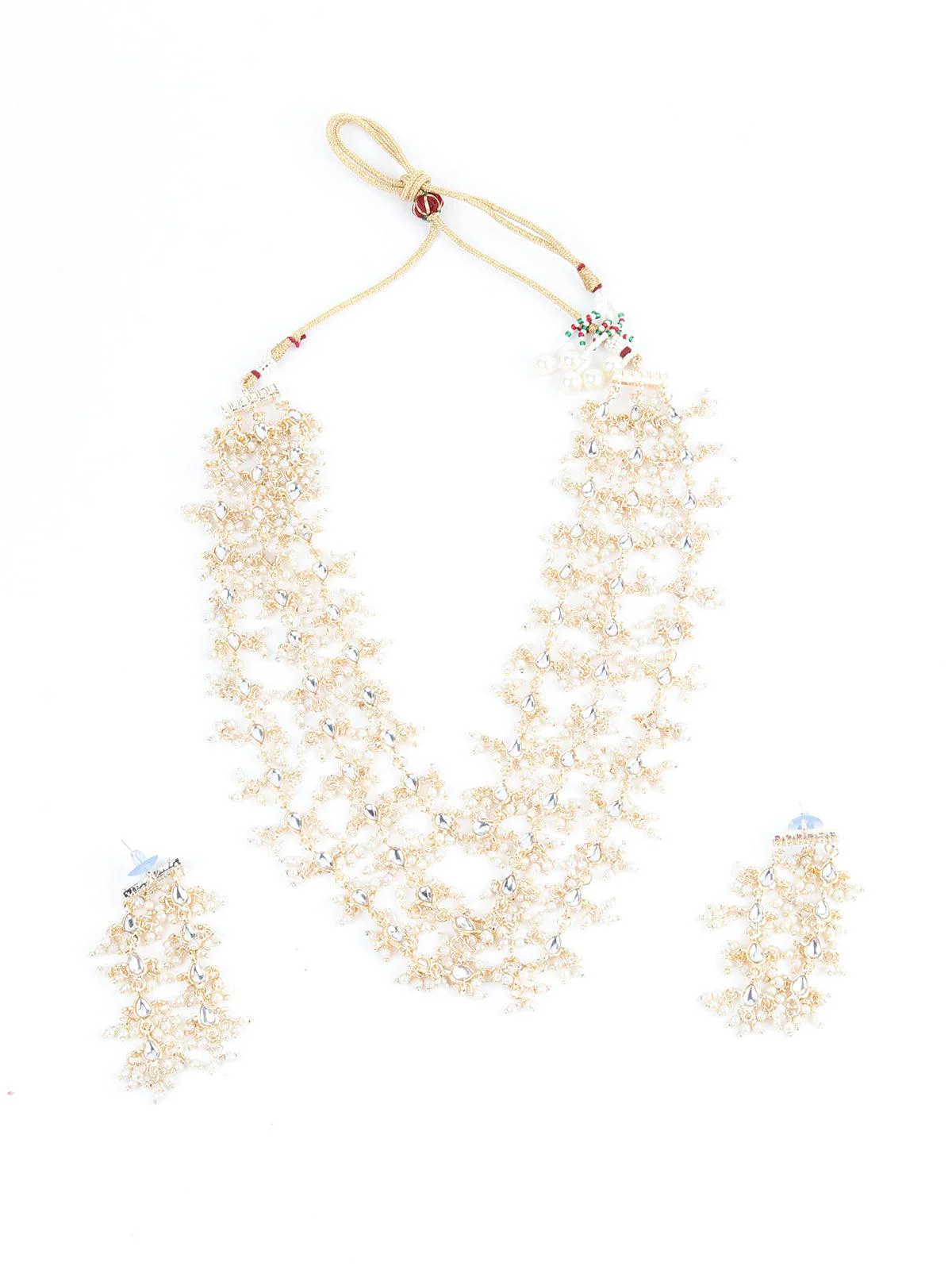 Odette Women Beautifying Multilayered Pearl Necklace Set - Image 3