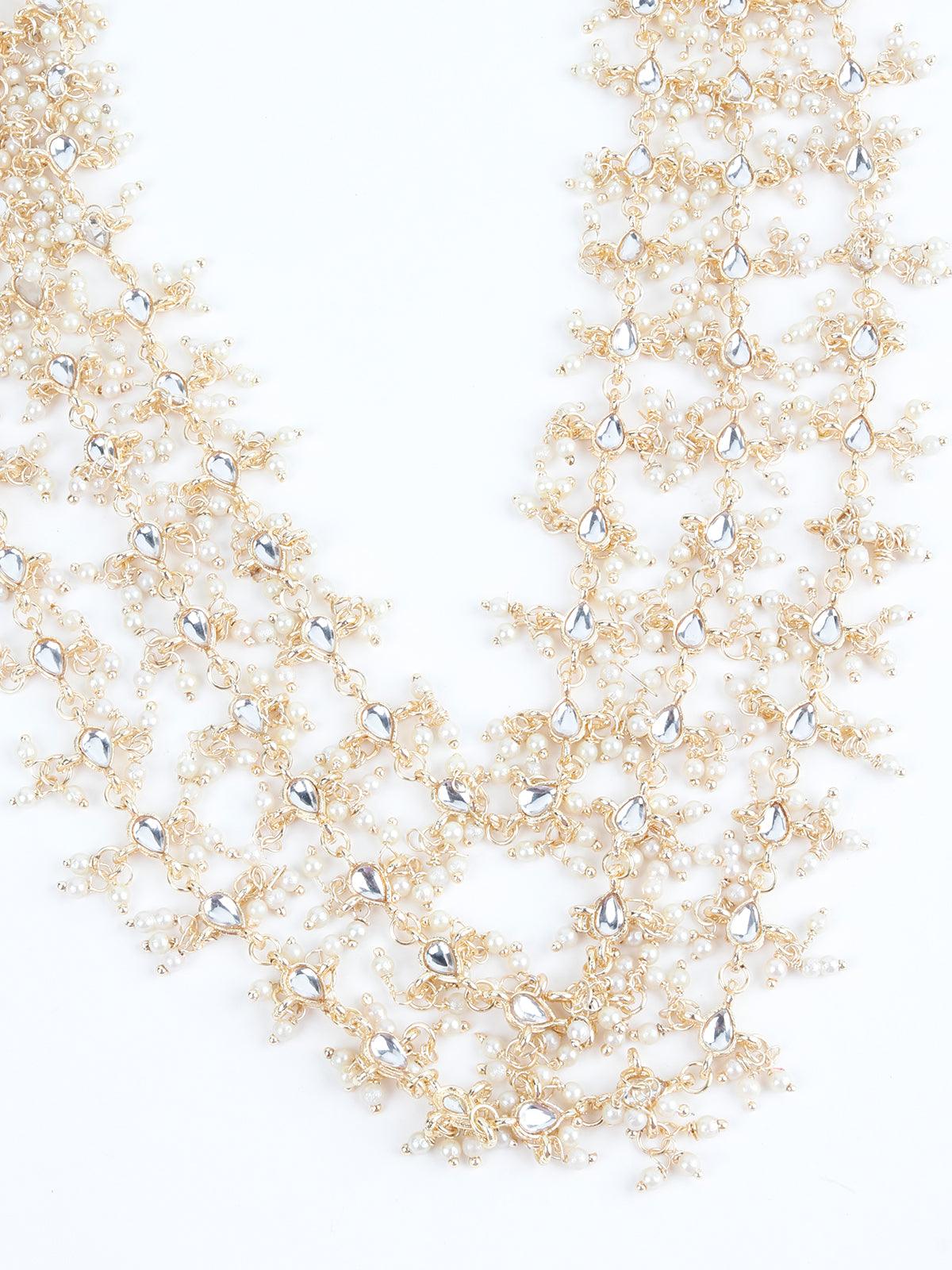 Odette Women Beautifying Multilayered Pearl Necklace Set - Image 5