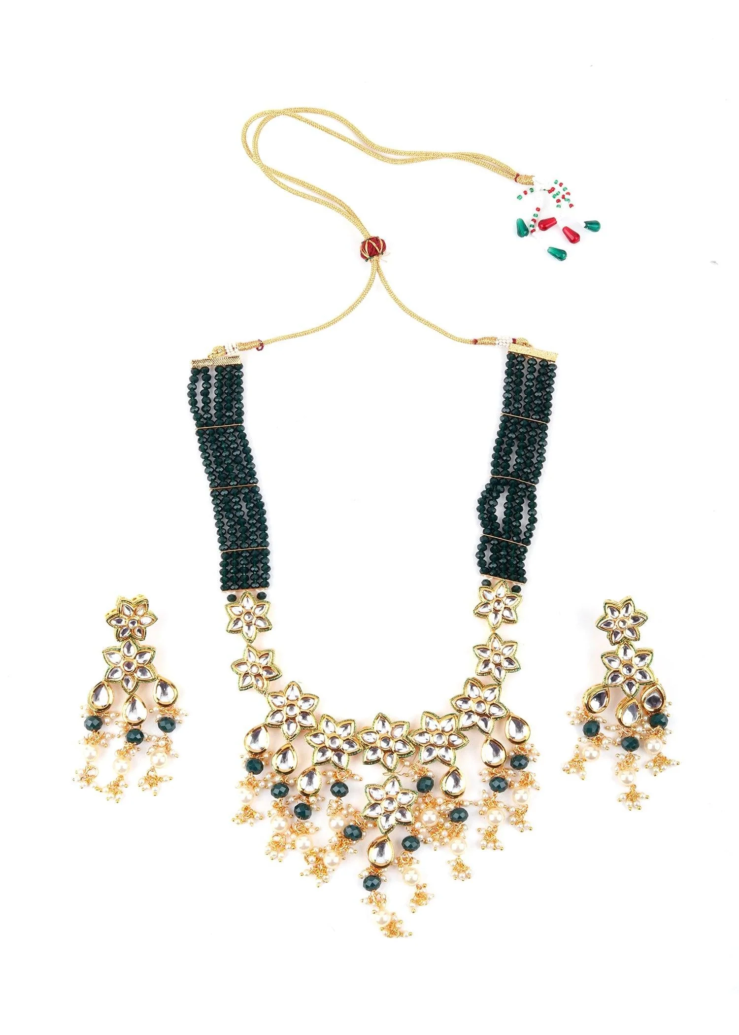 Odette Women Beauty In Green Necklace Set - Image 3