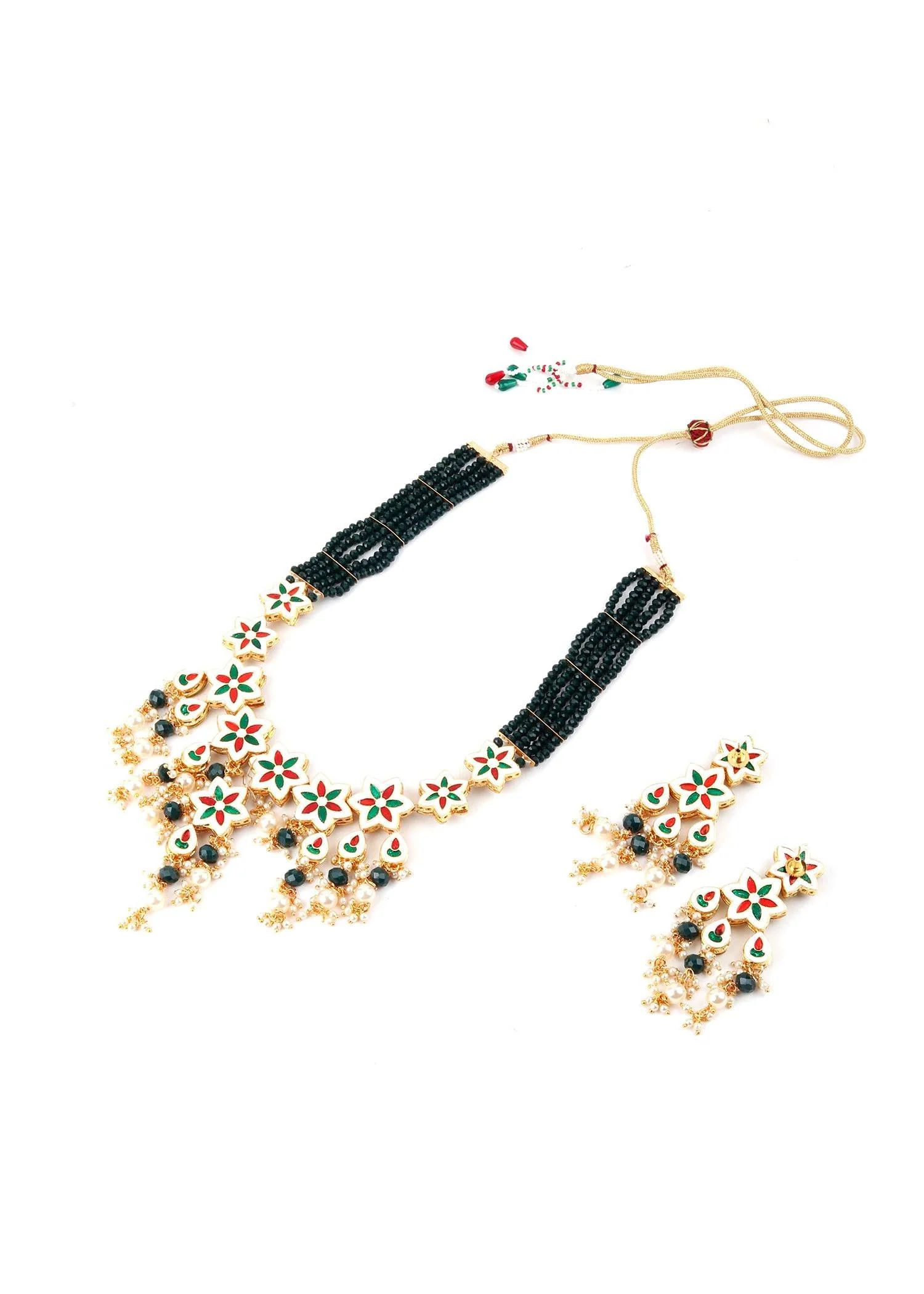 Odette Women Beauty In Green Necklace Set - Image 6