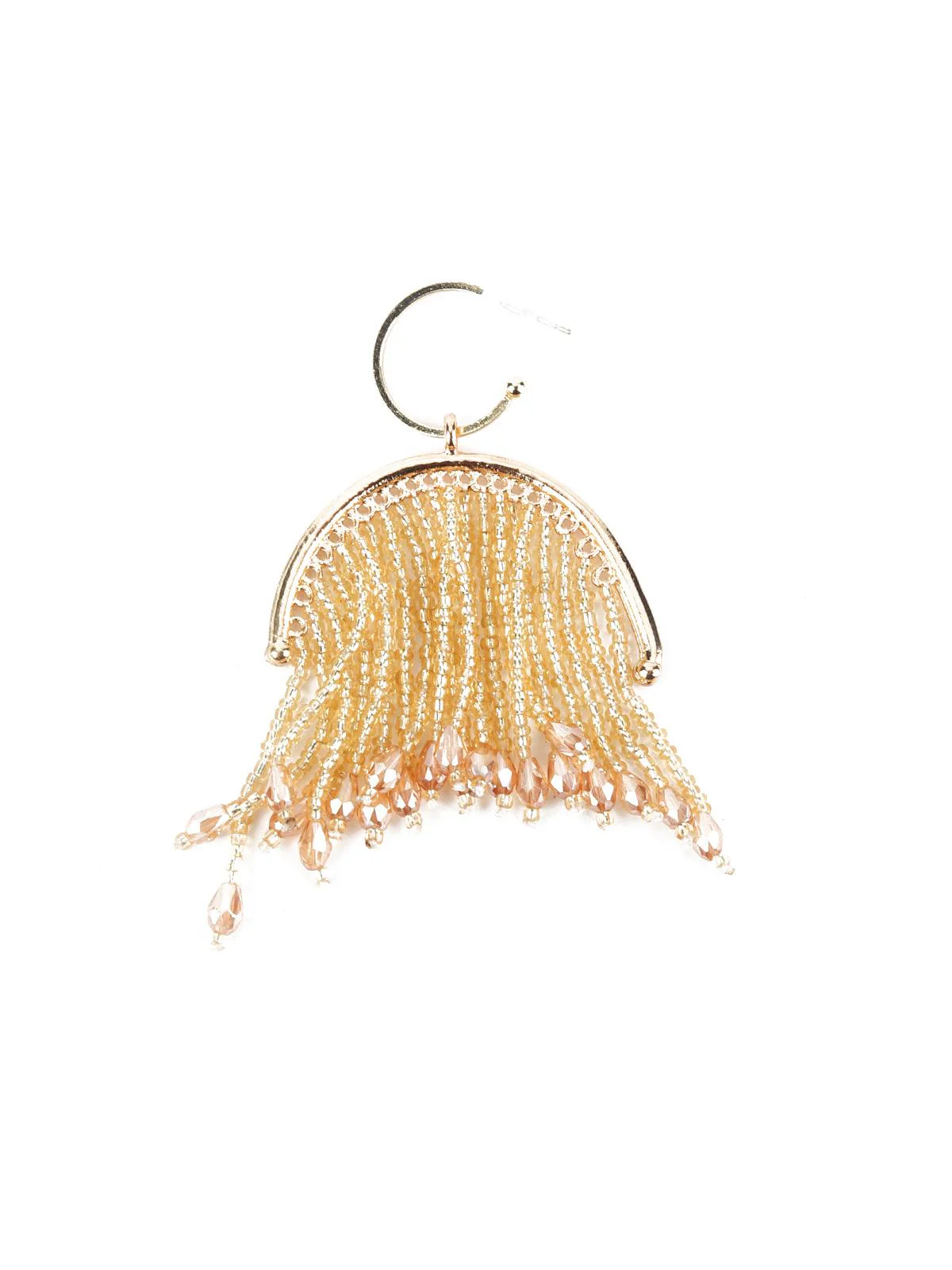 Odette Women Gold Beads Tassels Earrings - Image 4