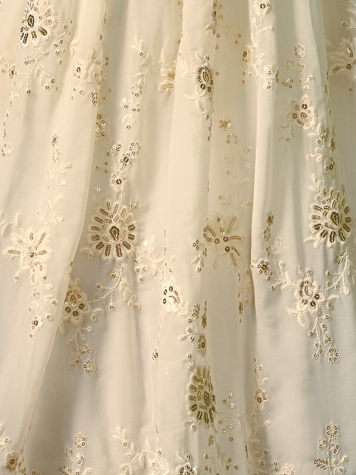 Odette Women Beige Embroidered Semi Stitched Lehenga With Unstitched Blouse - Image 6
