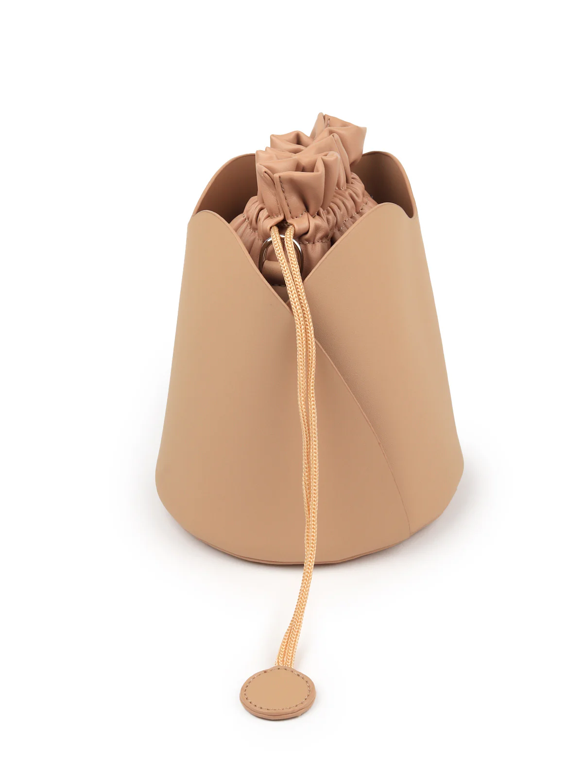 Odette Women Beige Solid Western Potli Bag - Image 4