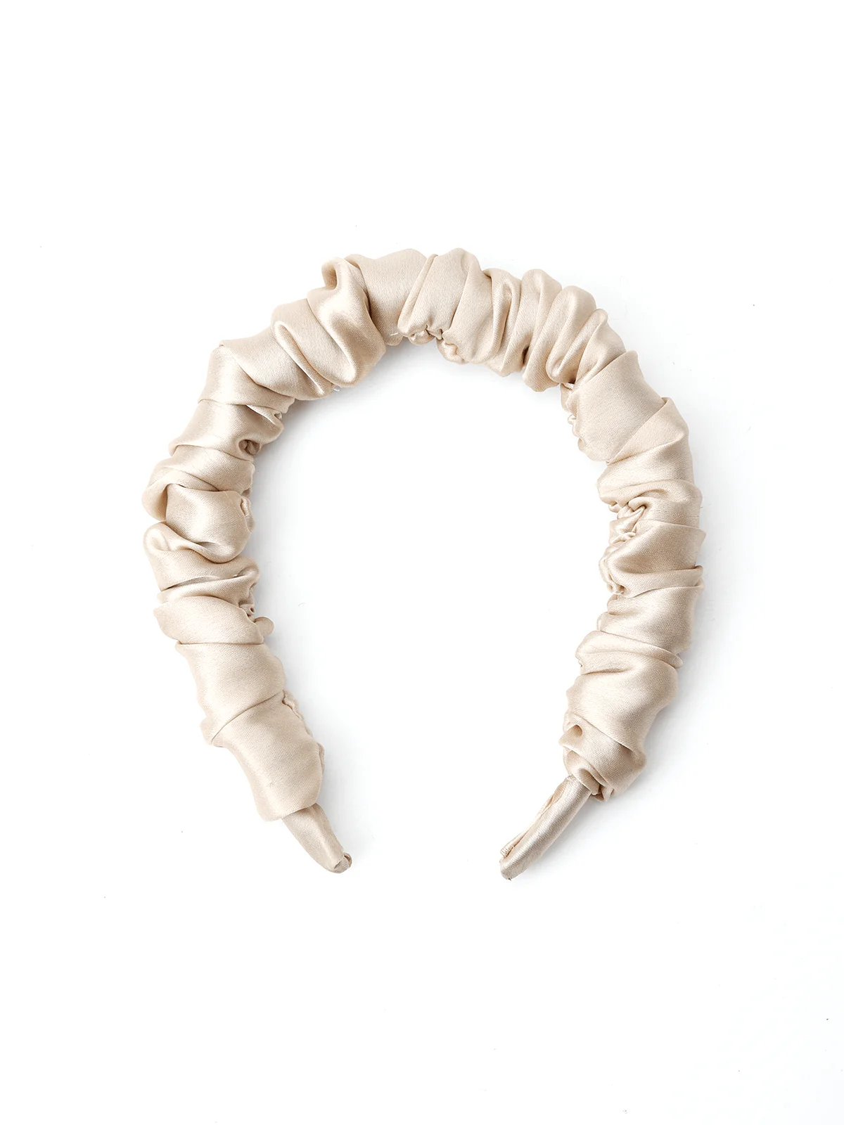 Odette Women Beige Wrinkled Hairband - Image 3