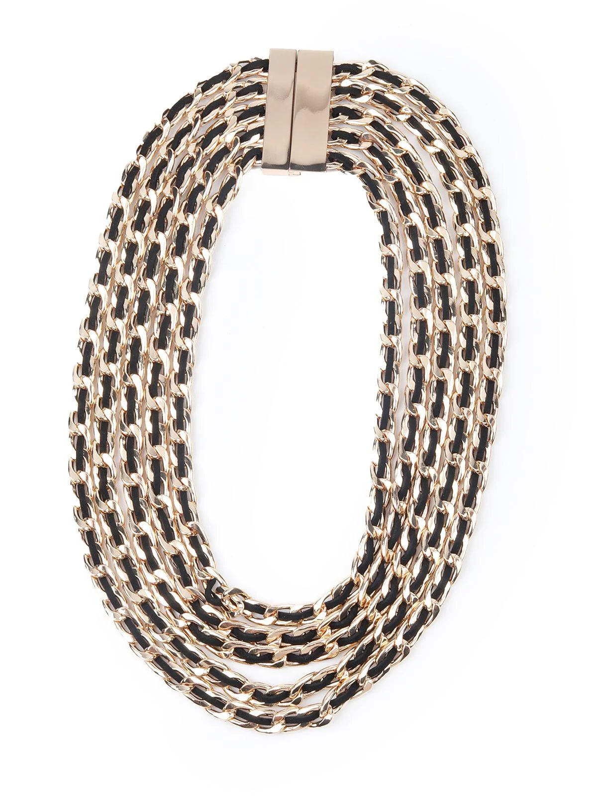 Odette Women Black And Gold Exquisite Statement Necklace - Image 3
