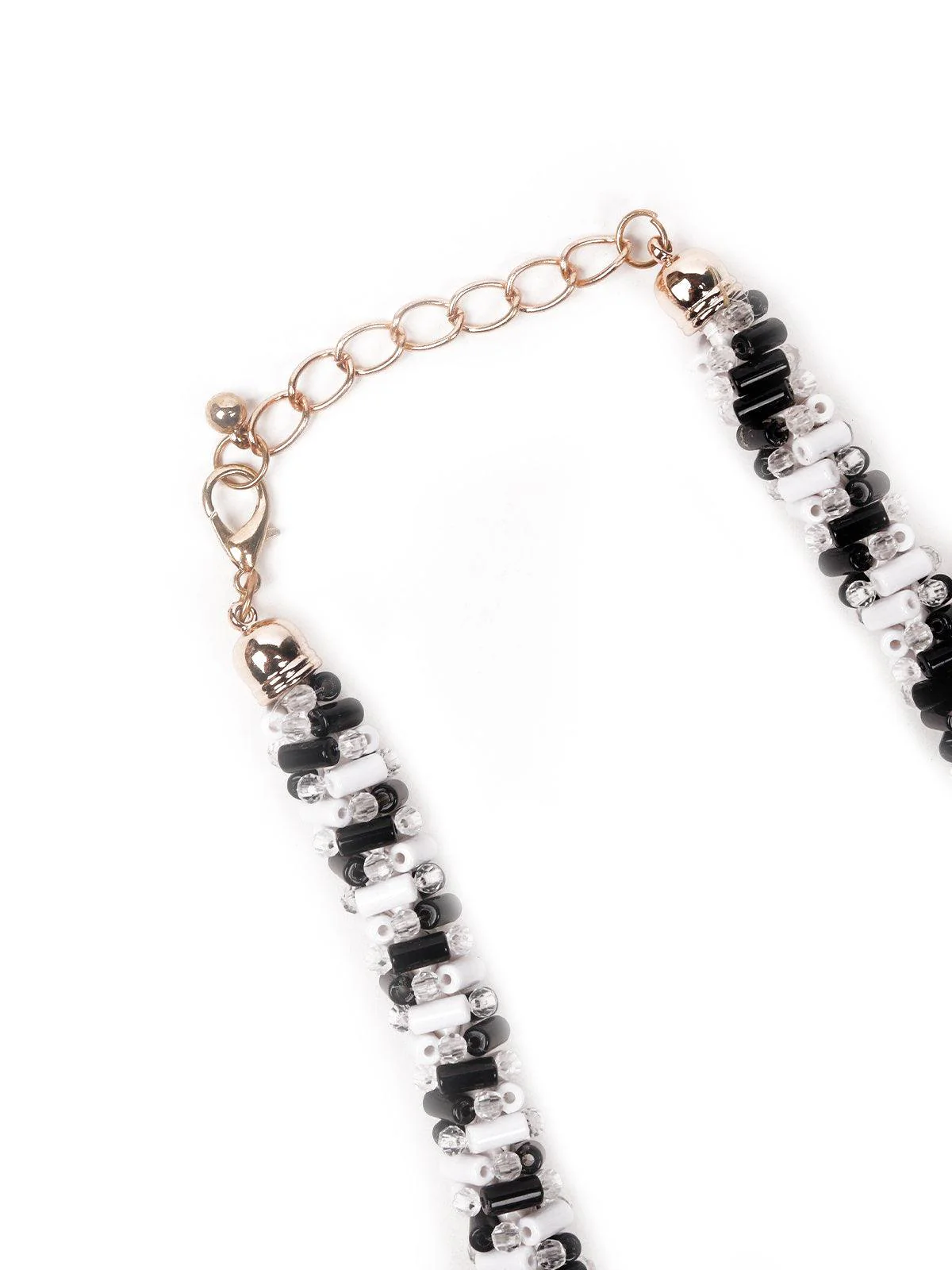Odette Women Black And White Metal Necklace - Image 6