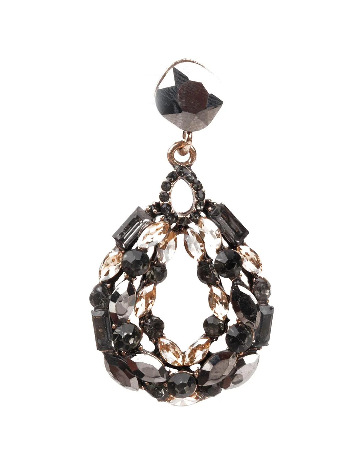 Odette Women Black Colored Hoop Earring - Image 2