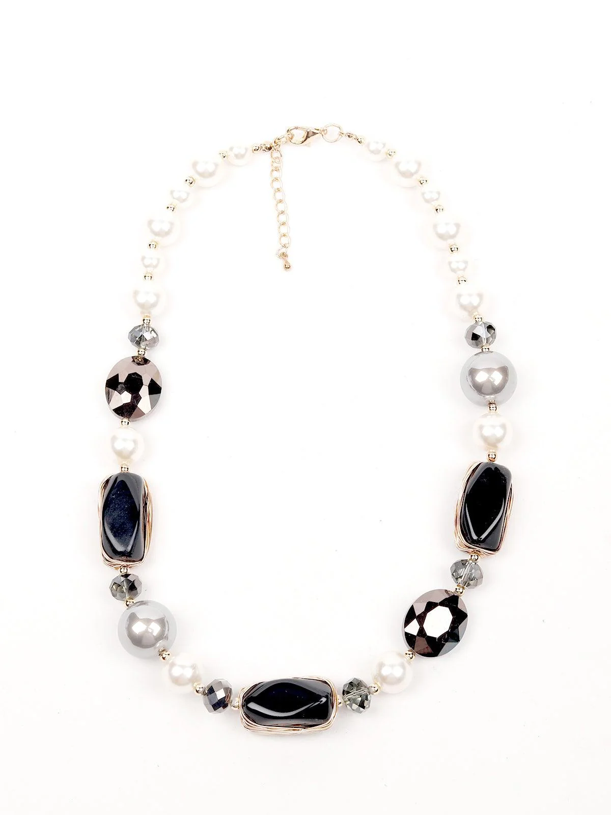 Odette Women Black Metal Necklace - Image 3