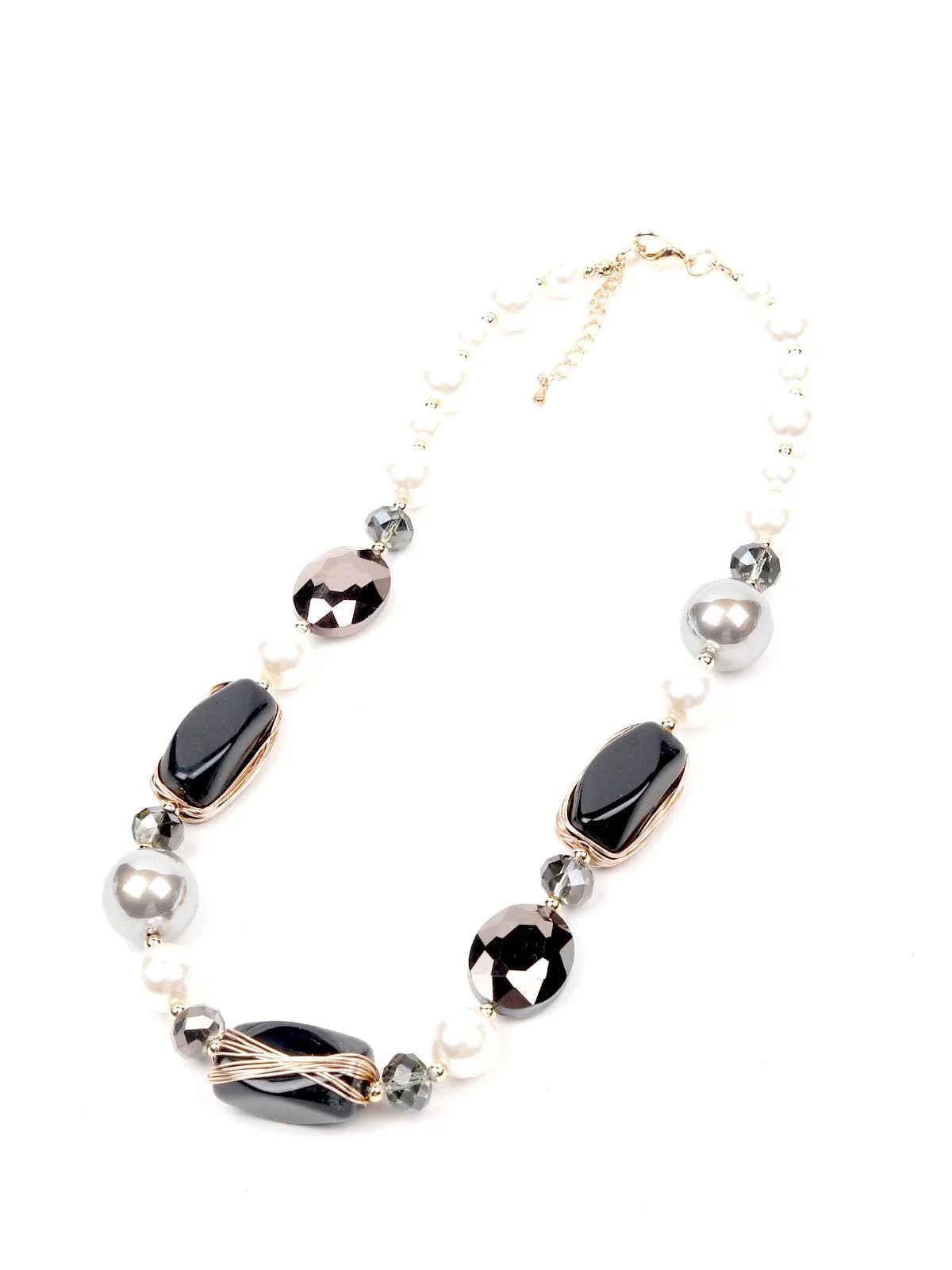 Odette Women Black Metal Necklace - Image 4