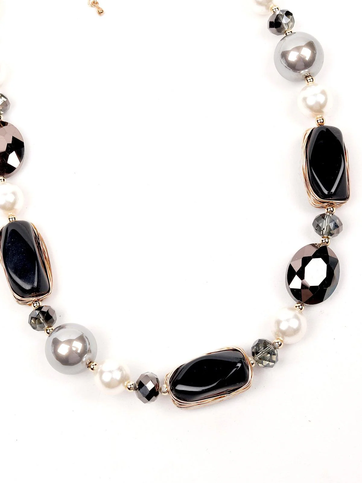 Odette Women Black Metal Necklace - Image 6